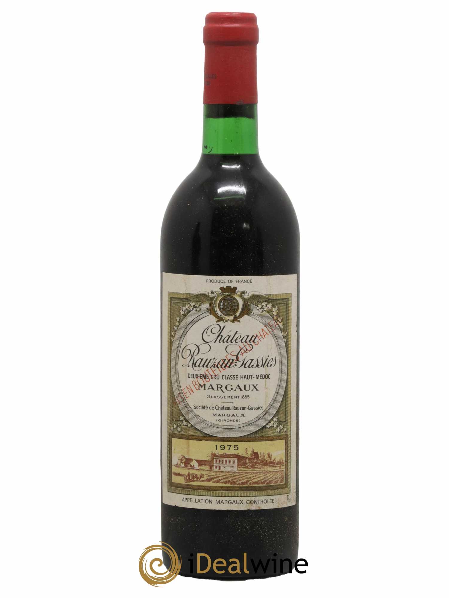 Château Rauzan-Gassies 2ème Grand Cru Classé 1975 - Lot de 1 bouteille - 0