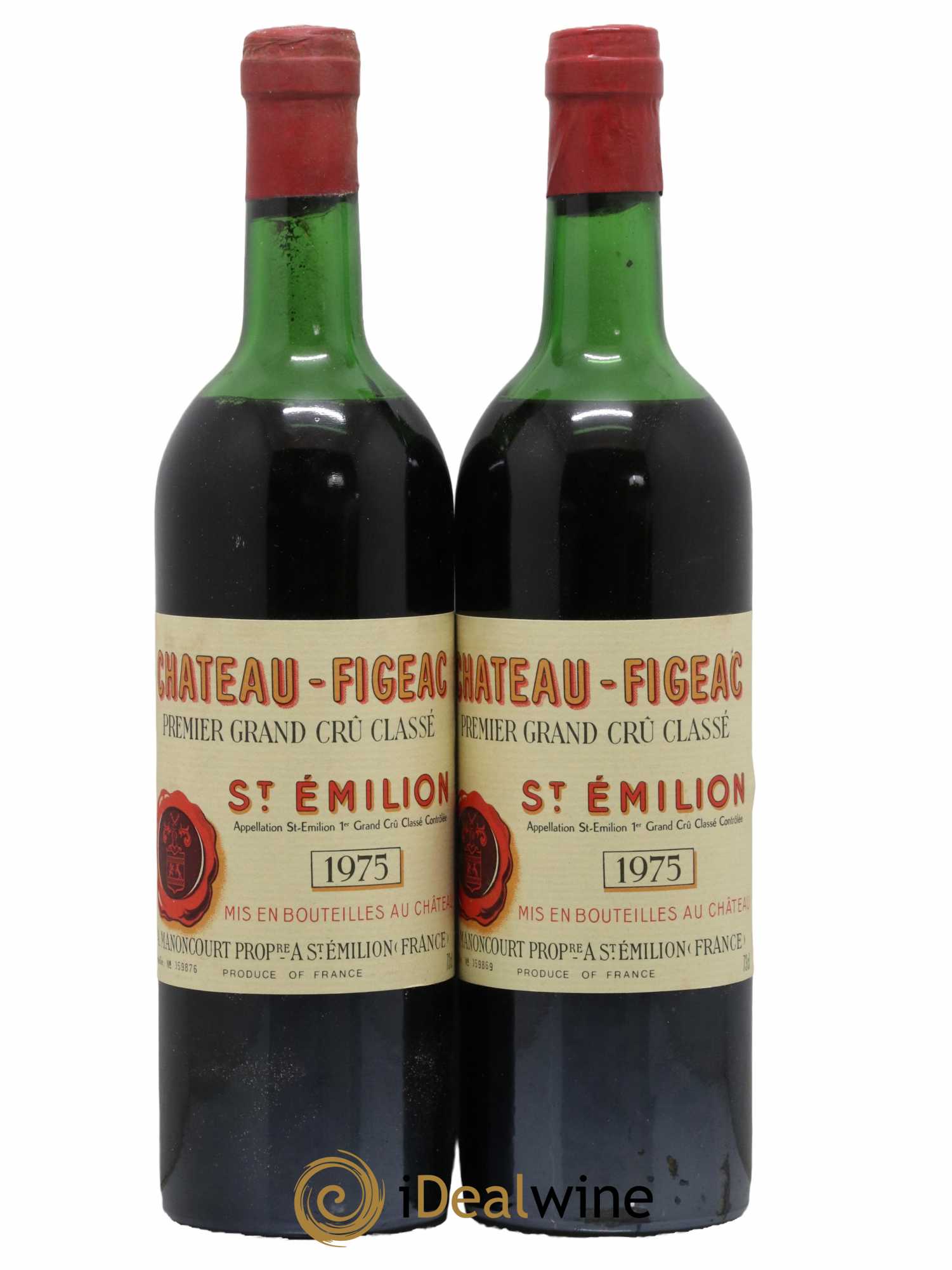 Château Figeac 1er Grand Cru Classé A 1975 - Lot de 2 bouteilles - 0