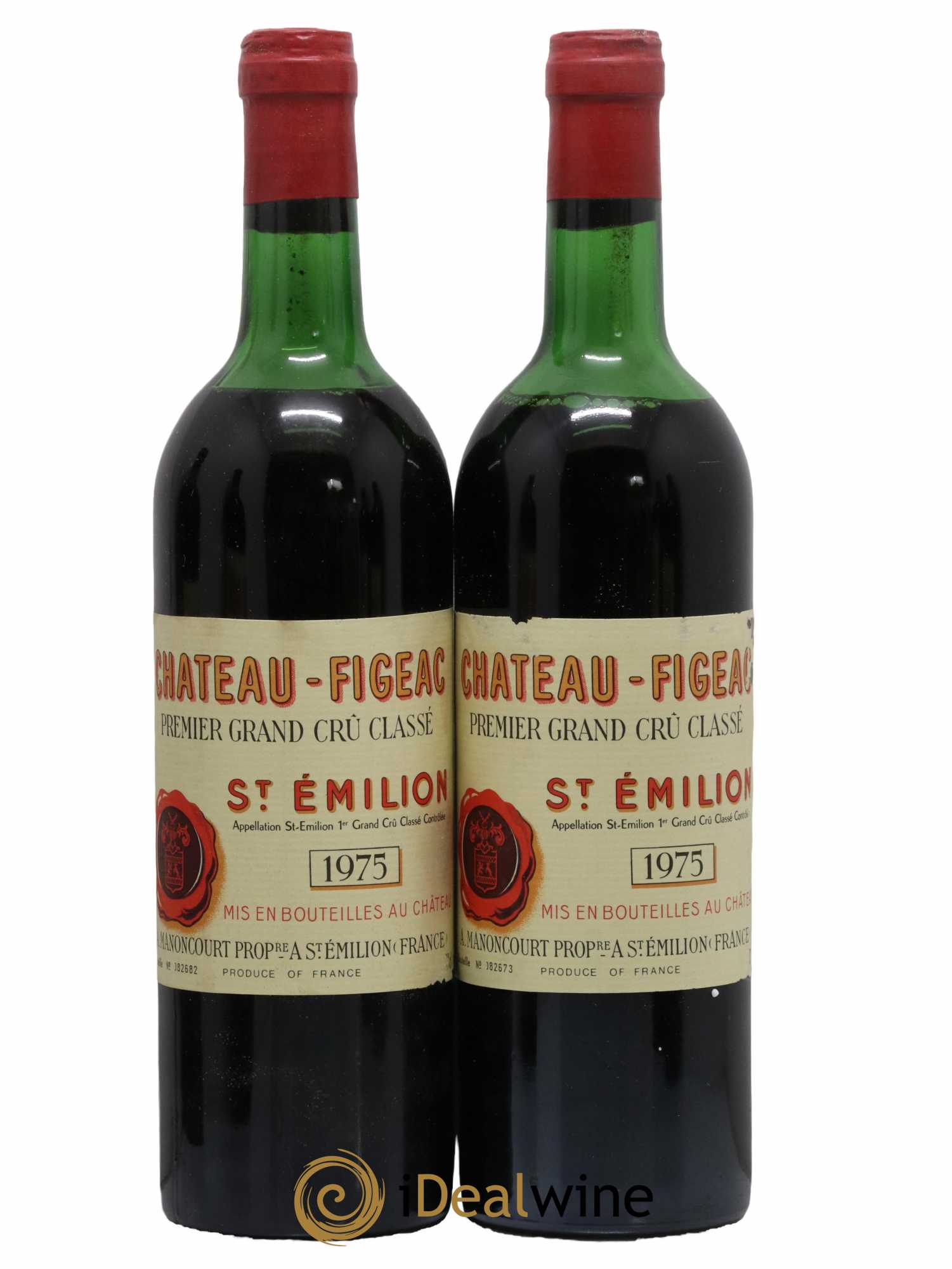 Château Figeac 1er Grand Cru Classé A 1975 - Lot de 2 bouteilles - 0