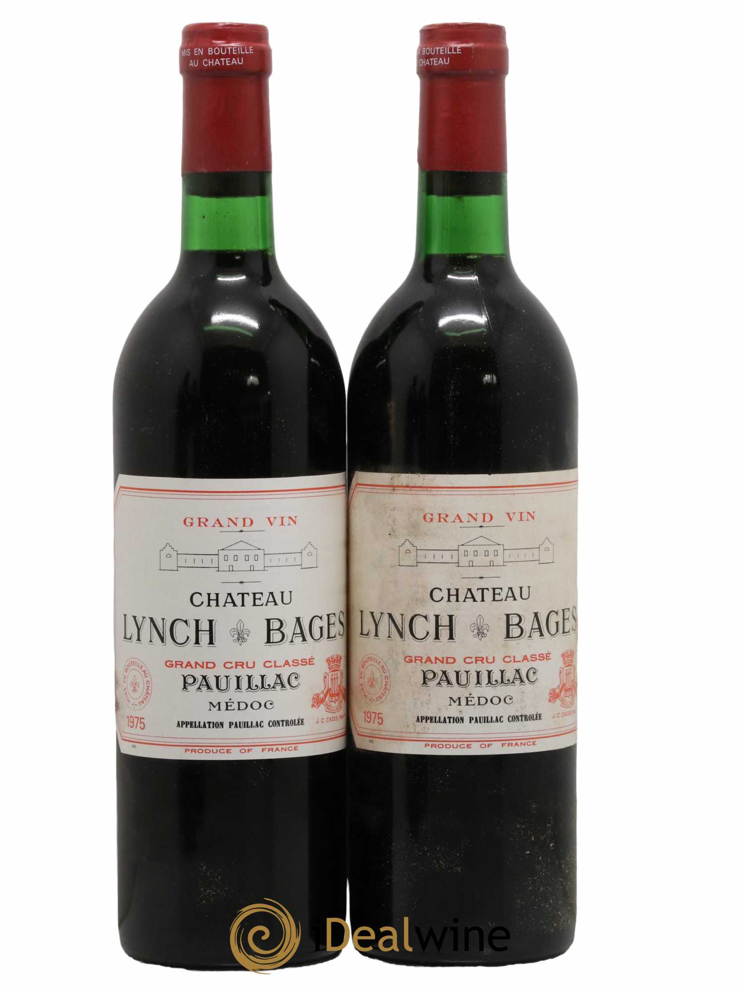 Château Lynch Bages 5ème Grand Cru Classé 1975 - Lot de 2 bouteilles - 0