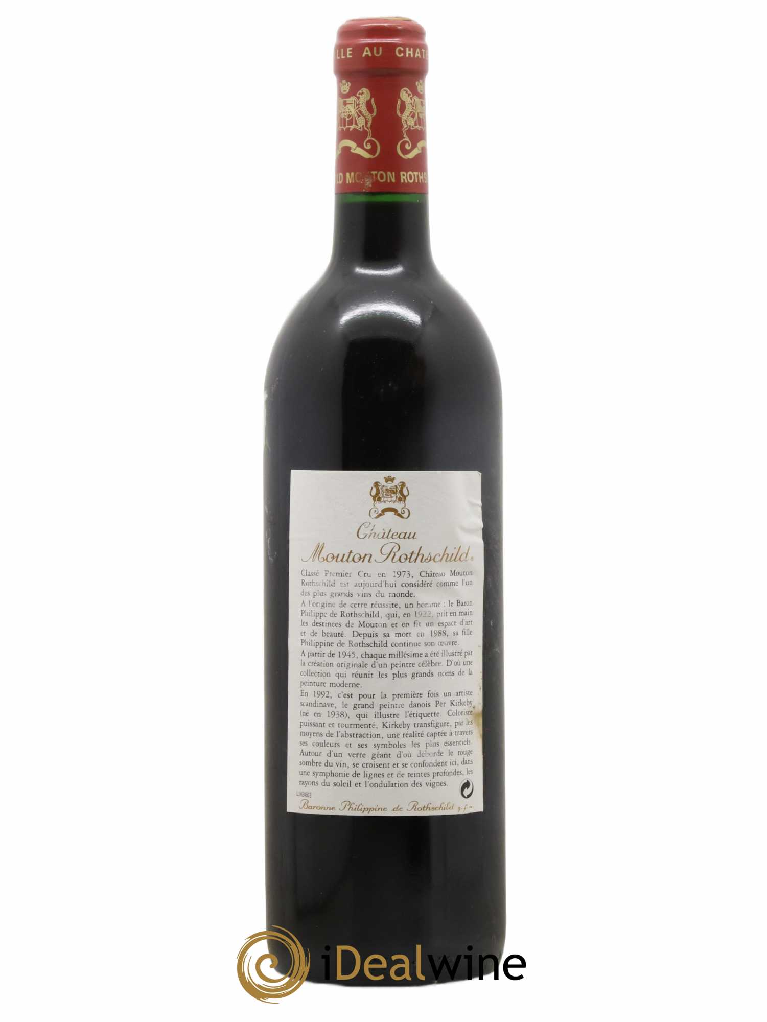 Château Mouton Rothschild 1er Grand Cru Classé 1992 - Lot de 1 bouteille - 1