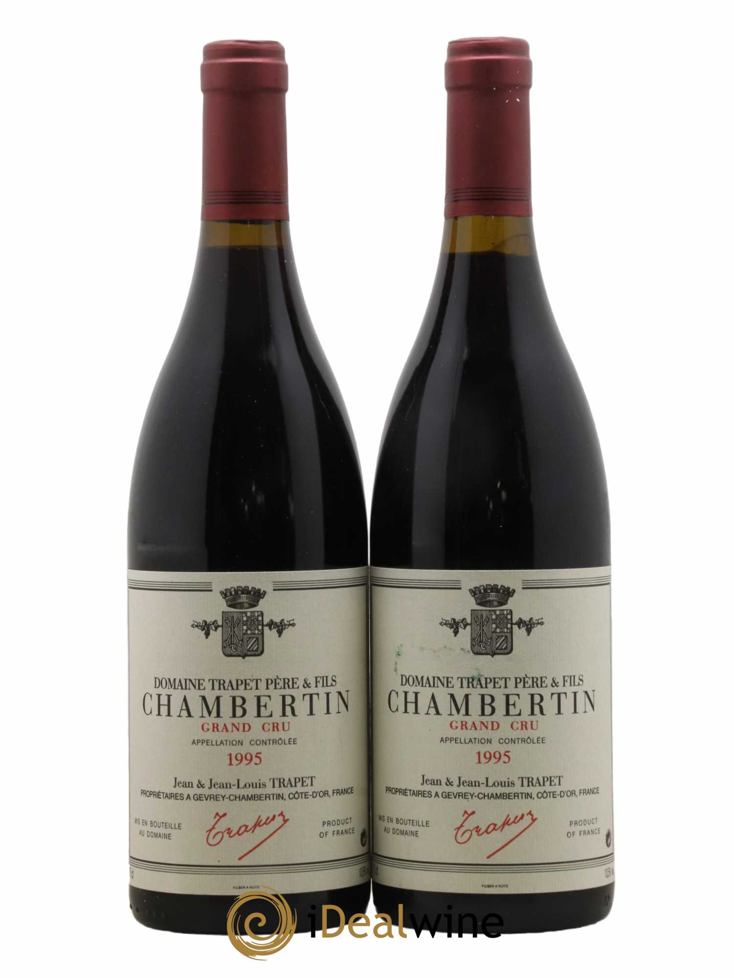 Chambertin Grand Cru Domaine Trapet 1995 - Lot de 2 bouteilles - 0