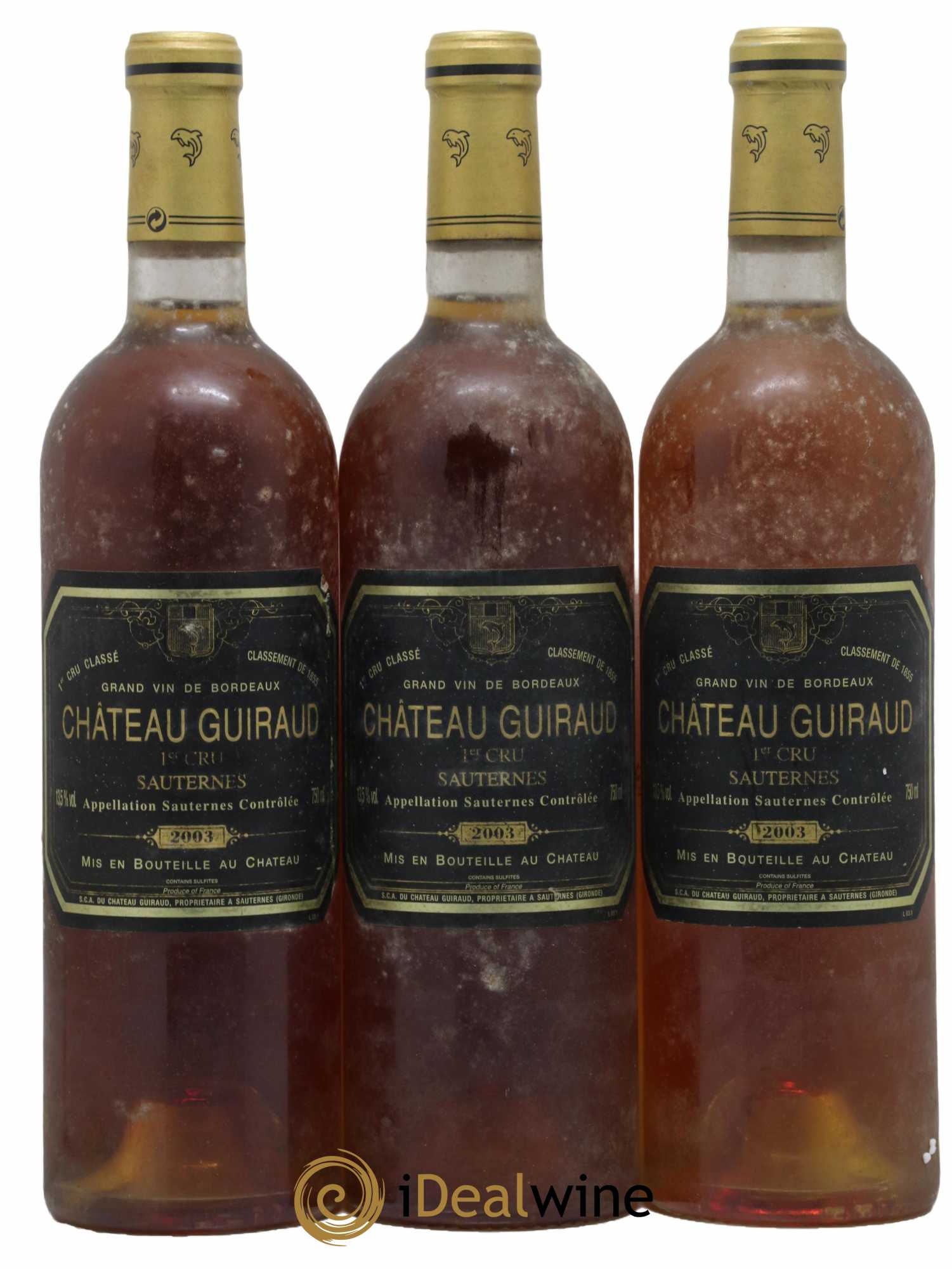 Château Guiraud 1er Grand Cru Classé 2003 - Lotto di 3 bottiglie - 0