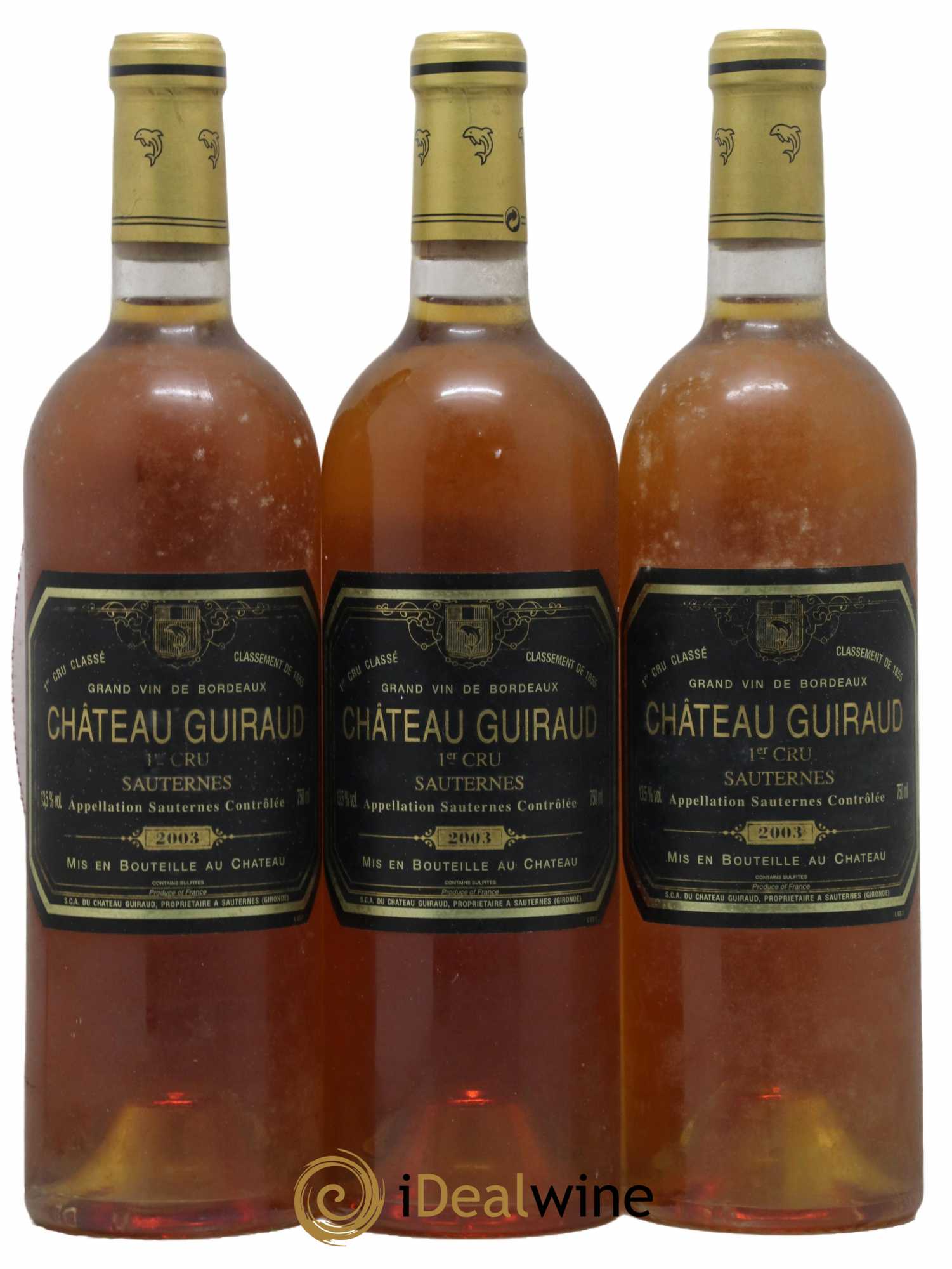 Château Guiraud 1er Grand Cru Classé 2003 - Lotto di 3 bottiglie - 0