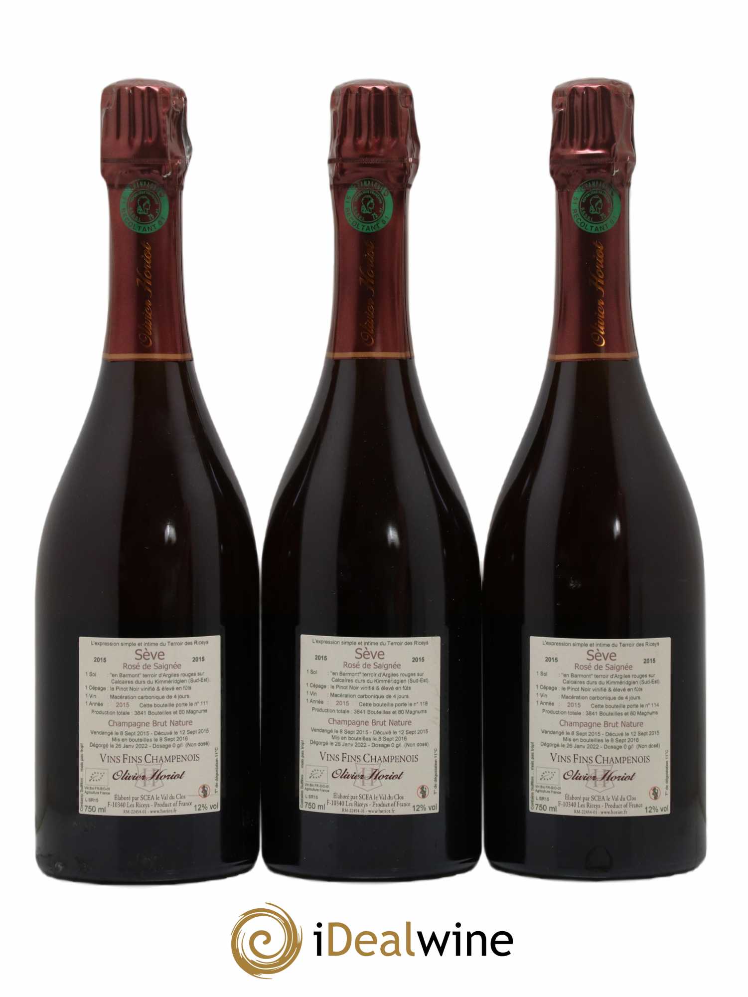 En Barmont Olivier Horiot Les Riceys 2015 - Lot de 3 bouteilles - 1