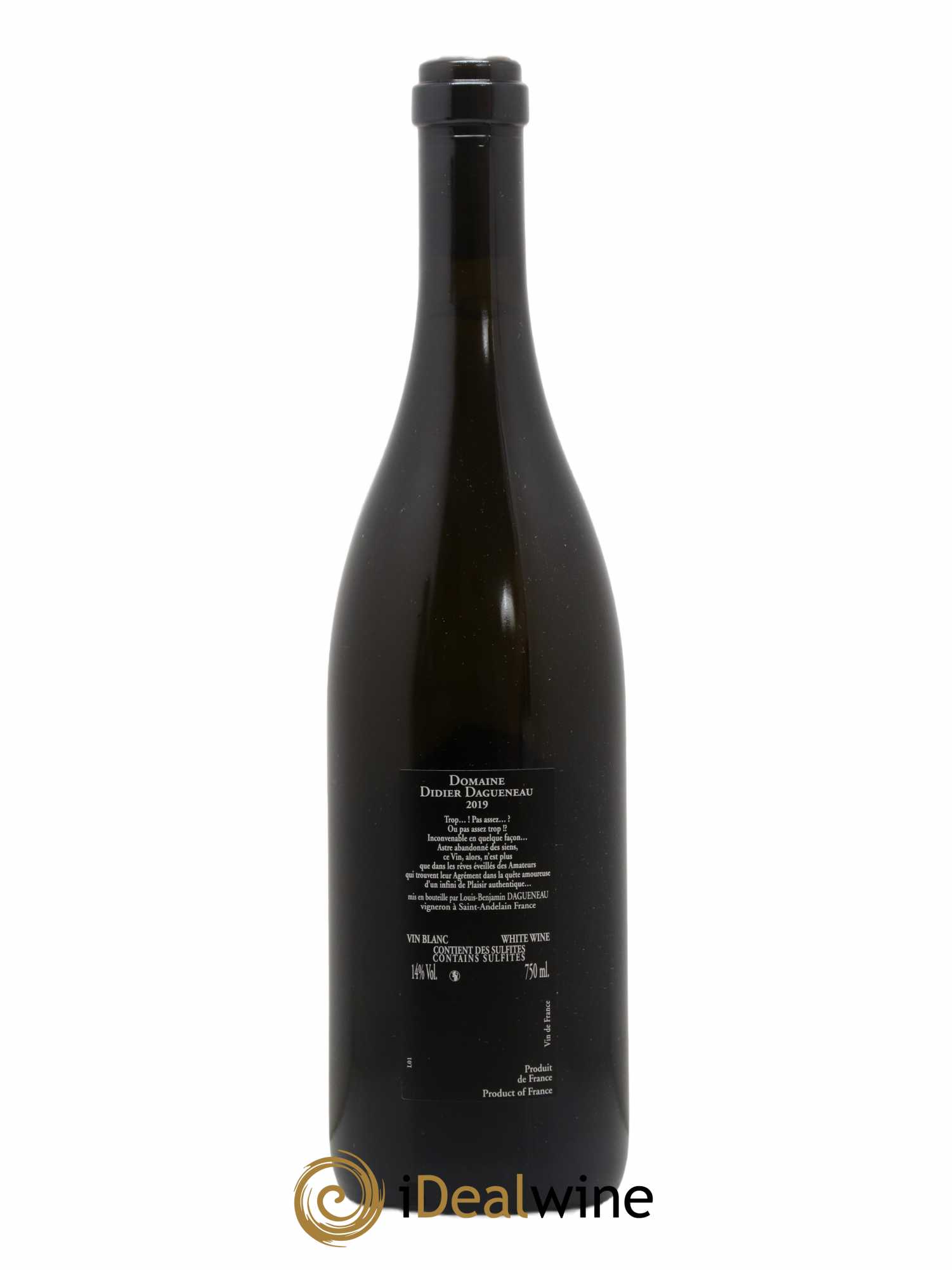 Vin de France (anciennement Pouilly-Fumé) Silex Dagueneau (Domaine Didier - Louis-Benjamin) 2019 - Lot de 1 bouteille - 1