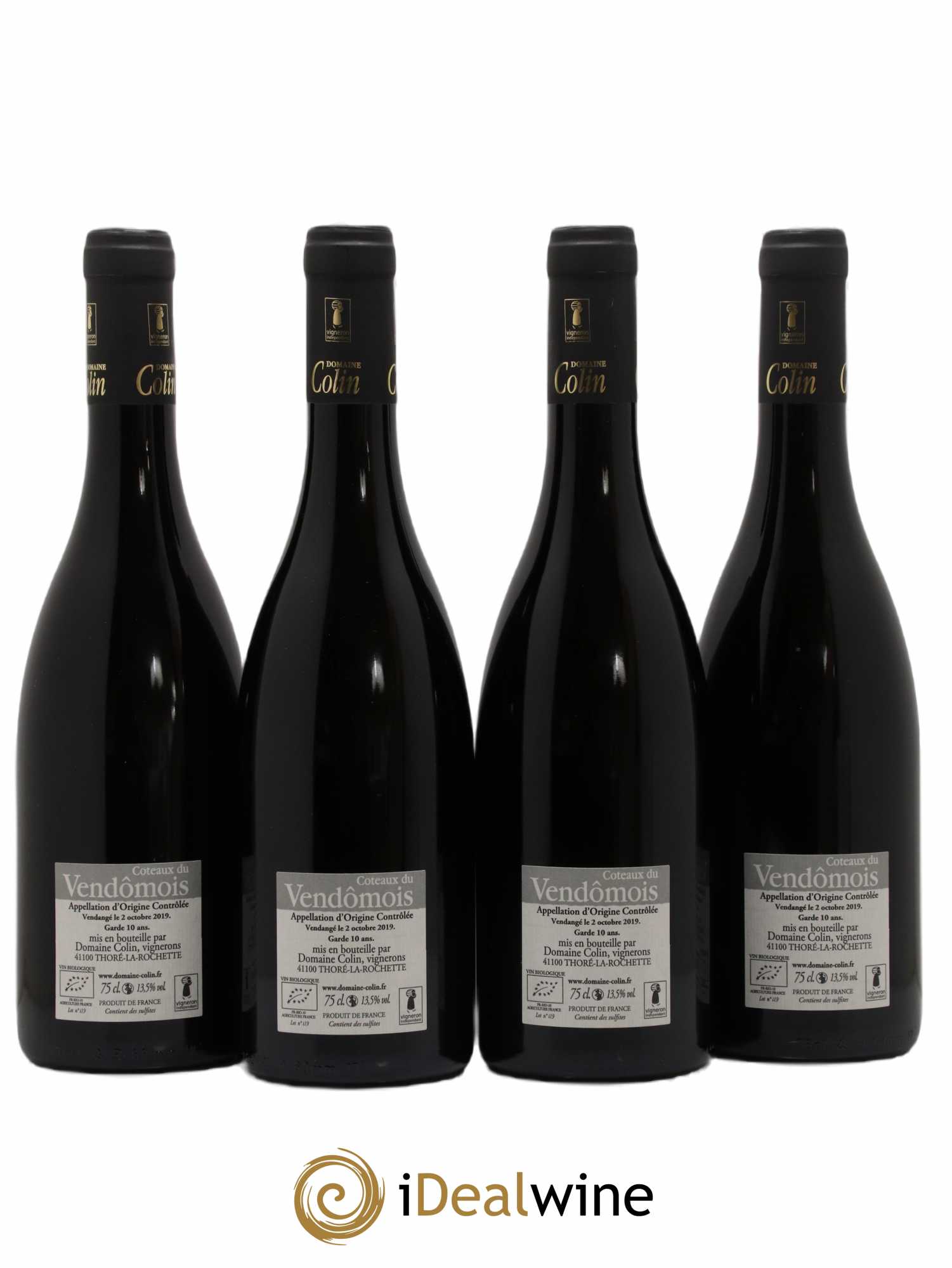 Divers Colin Côteaux Vendomois Intuition 2019 - Lot de 4 bouteilles - 1