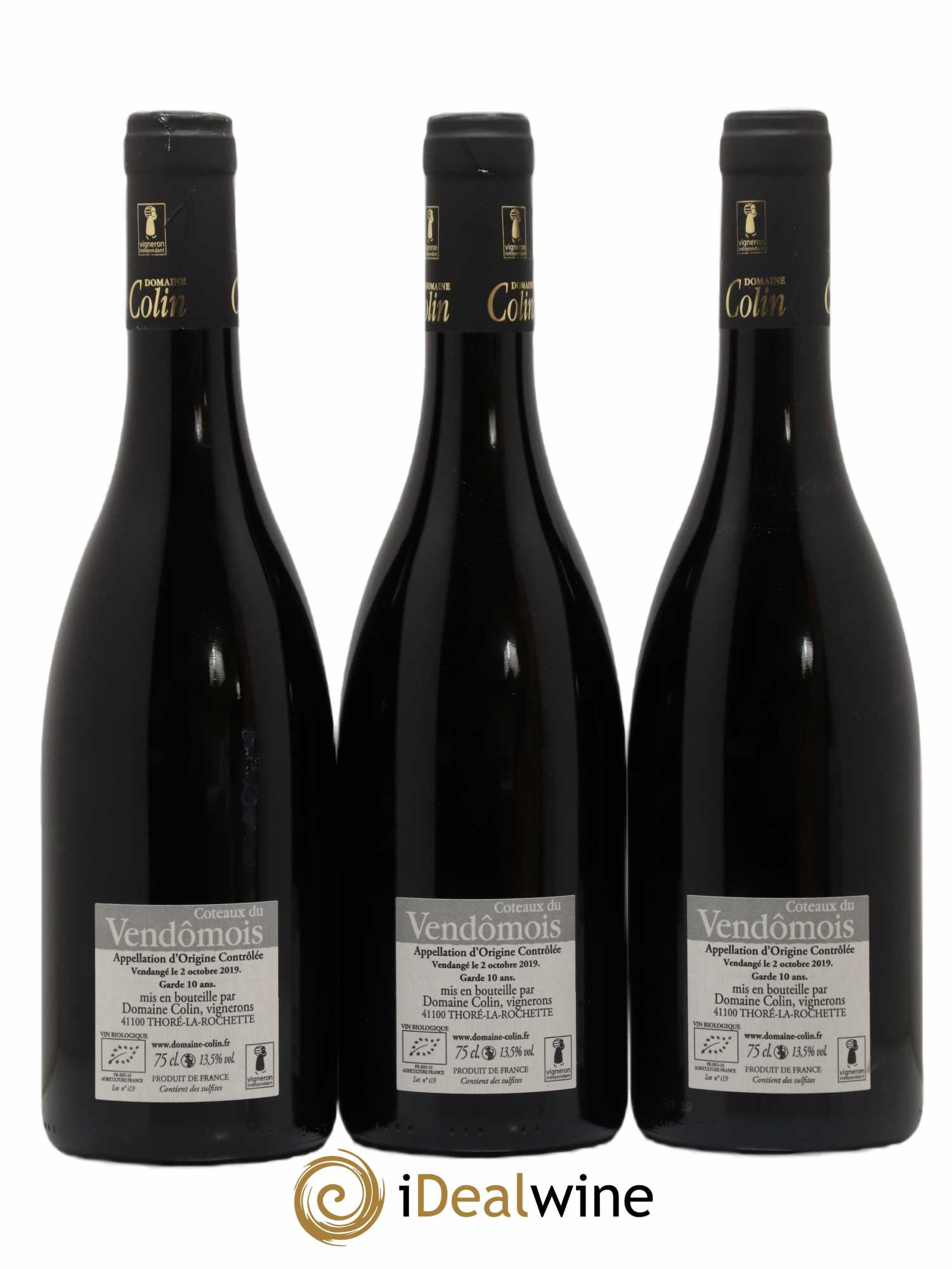 Divers Colin Côteaux Vendomois Intuition 2019 - Lot de 3 bouteilles - 1