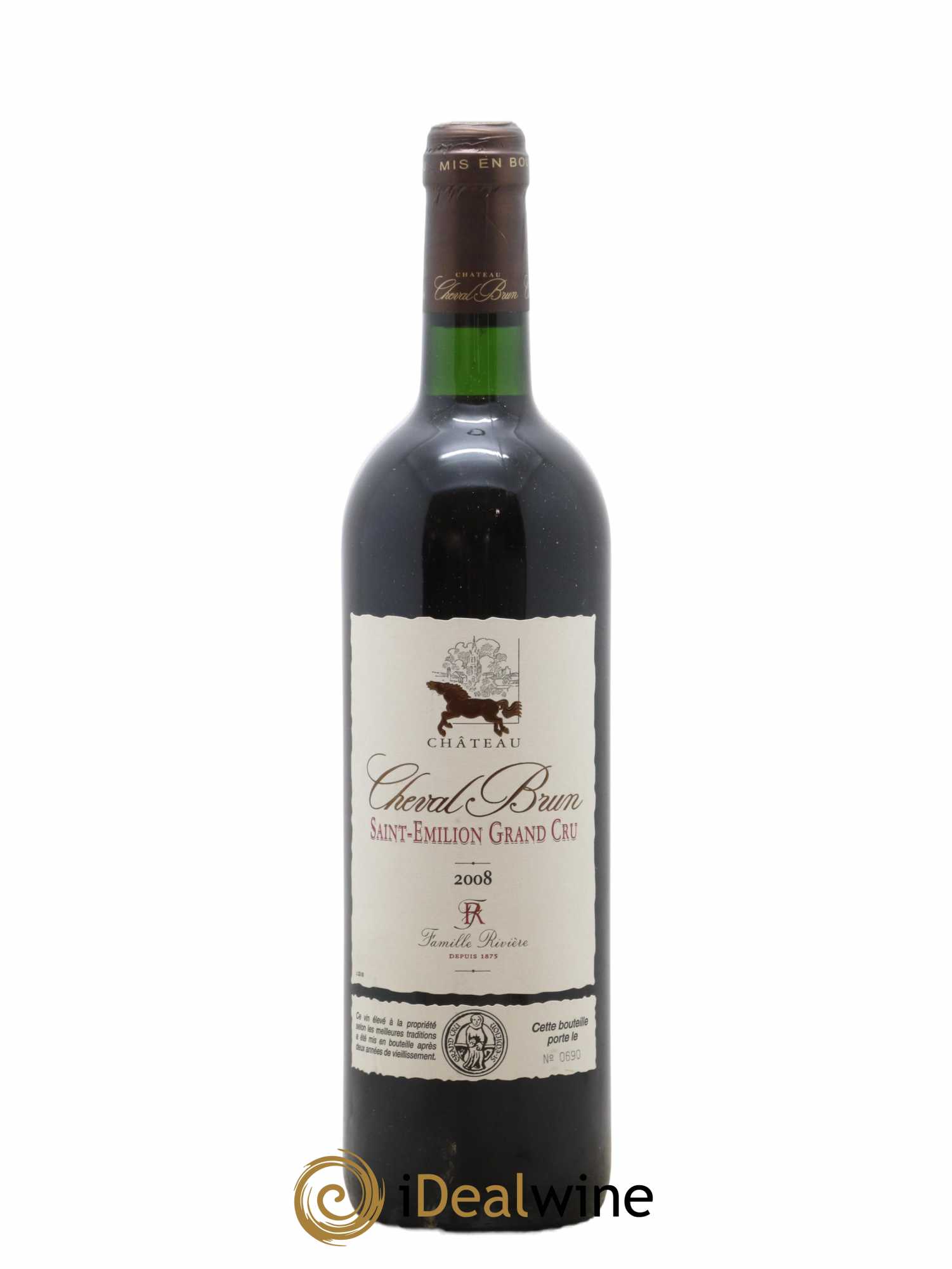 Saint-Émilion Grand Cru Château Cheval Brun 2008 - Lot de 1 bouteille - 0