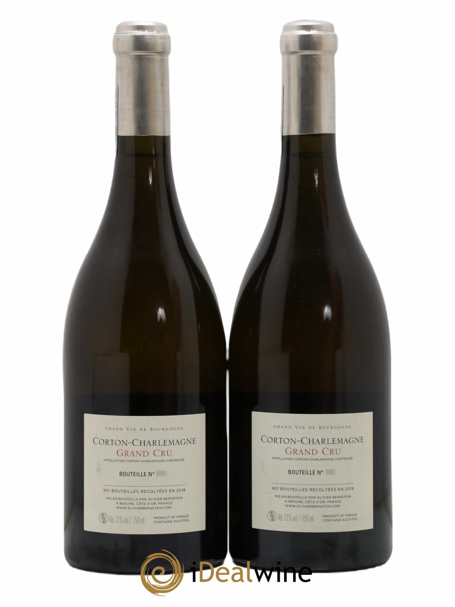 Corton-Charlemagne Grand Cru Domaine Olivier Bernstein 2018 - Lot de 2 bouteilles - 1