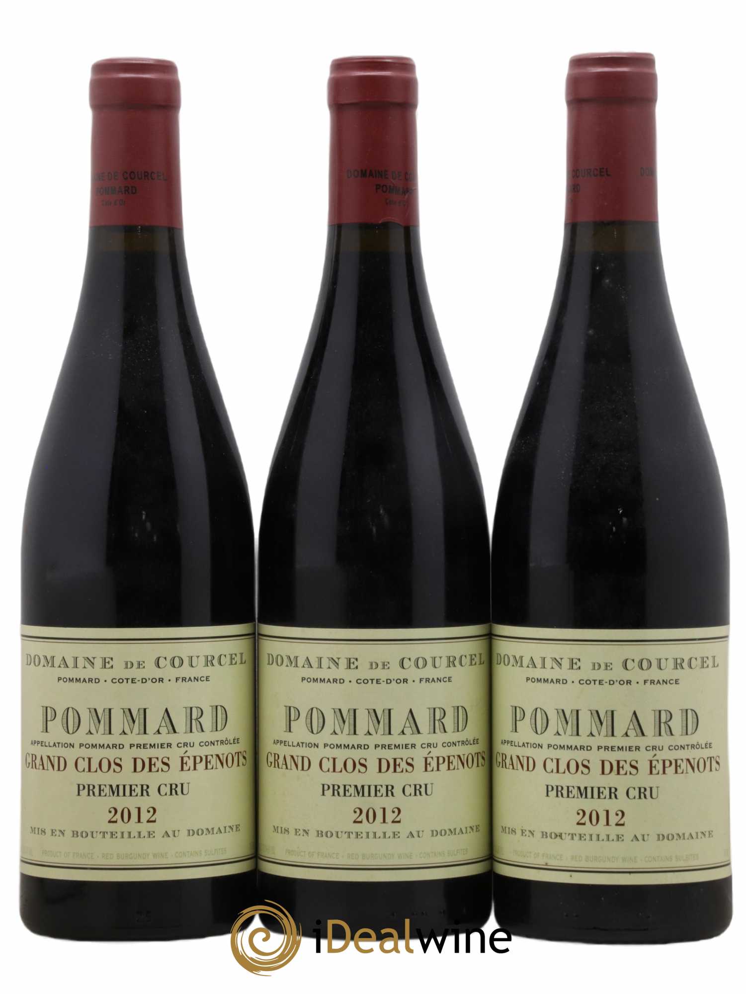 Pommard 1er Cru Grand Clos des Epenots de Courcel (Domaine) 2012 - Lot de 3 bouteilles - 0