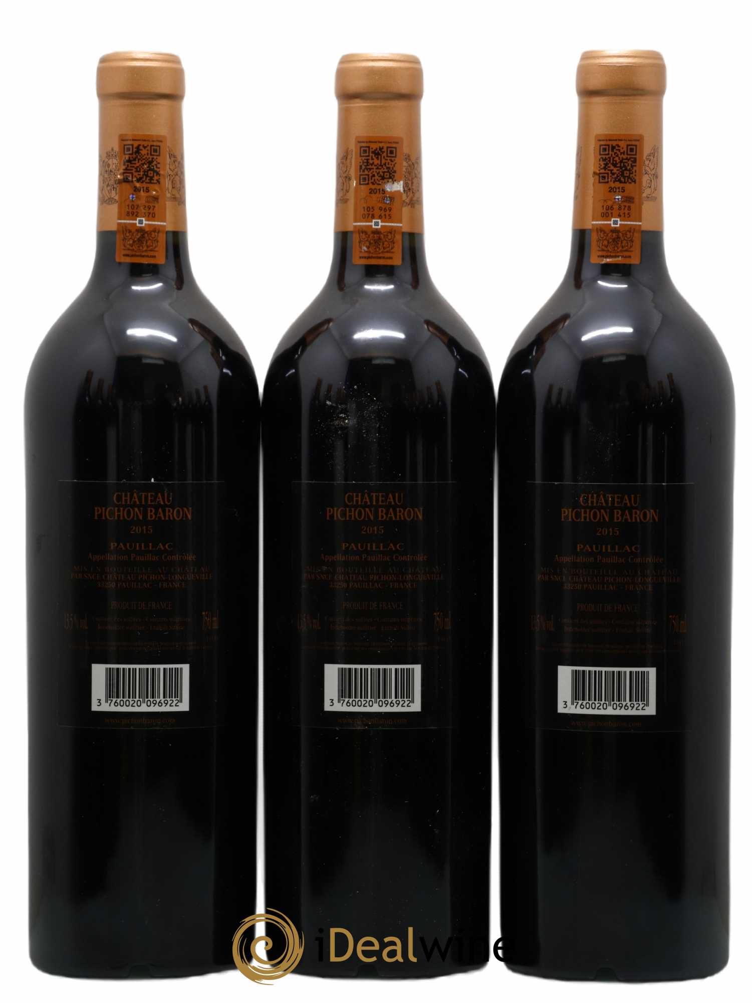 Pichon Longueville Baron 2ème Grand Cru Classé 2015 - Lot of 12 bottles - 2