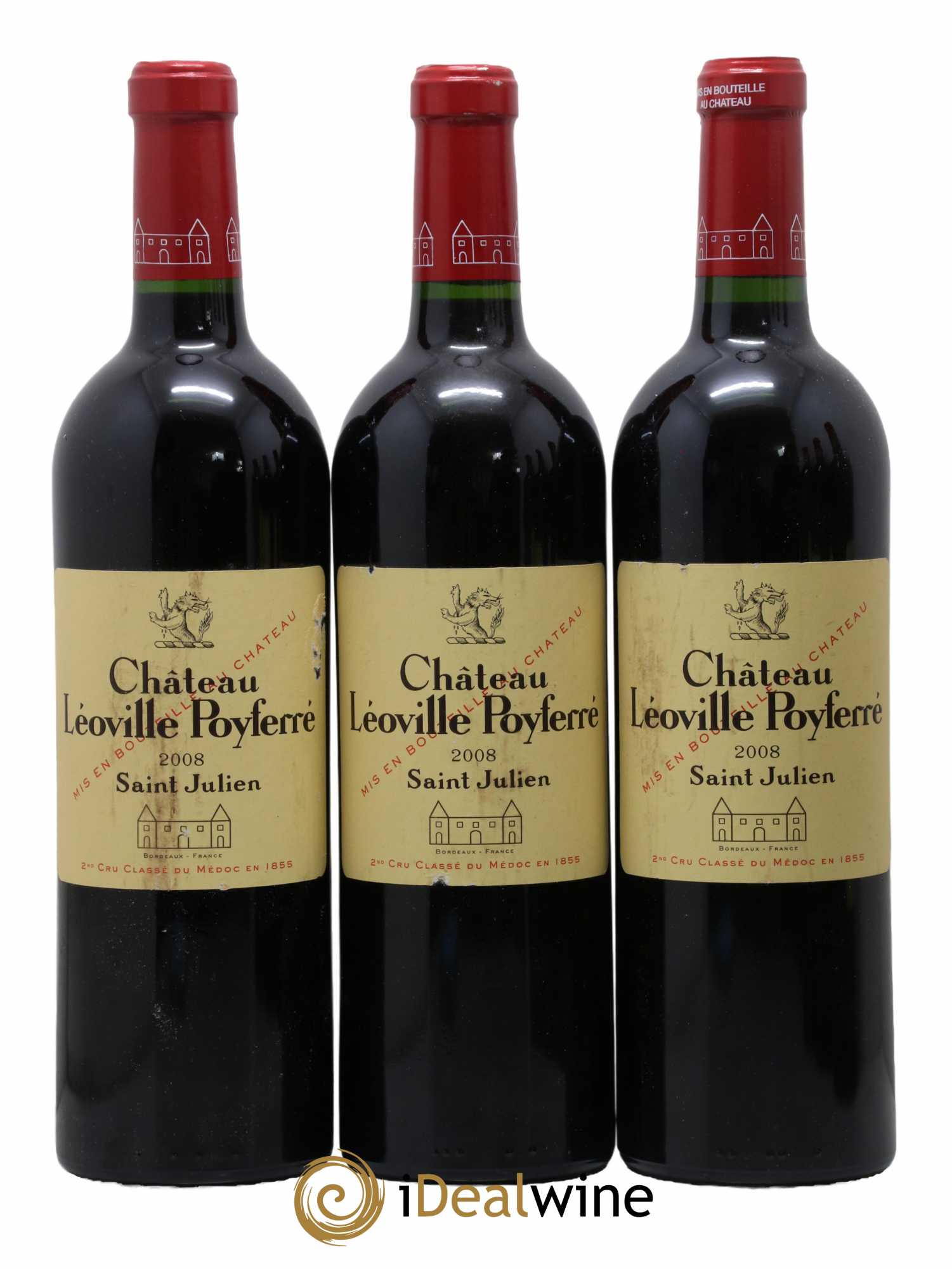 Château Léoville Poyferré 2ème Grand Cru Classé 2008 - Lot of 6 bottles - 1