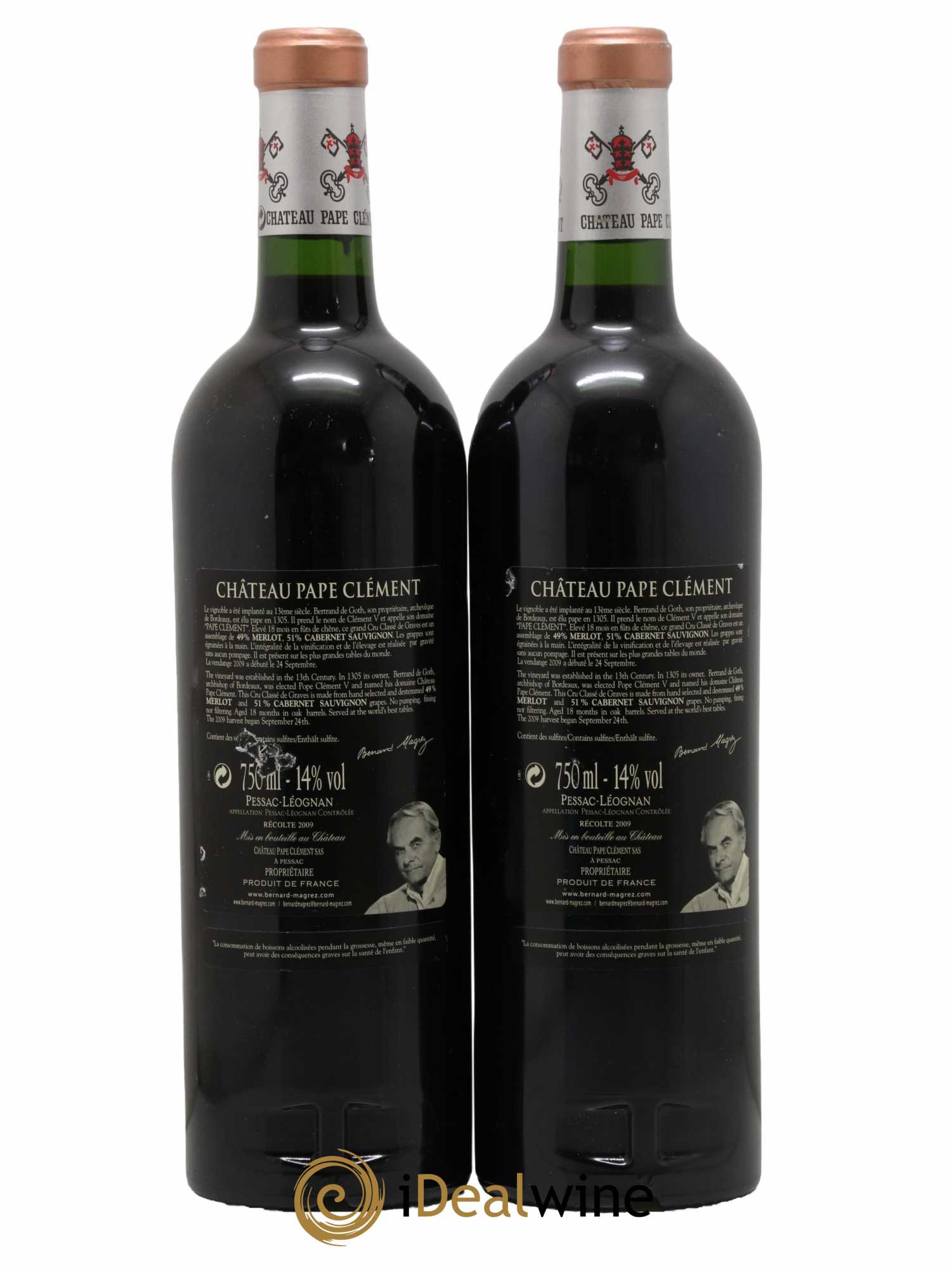 Château Pape Clément Cru Classé de Graves 2009 - Lot de 2 bouteilles - 1