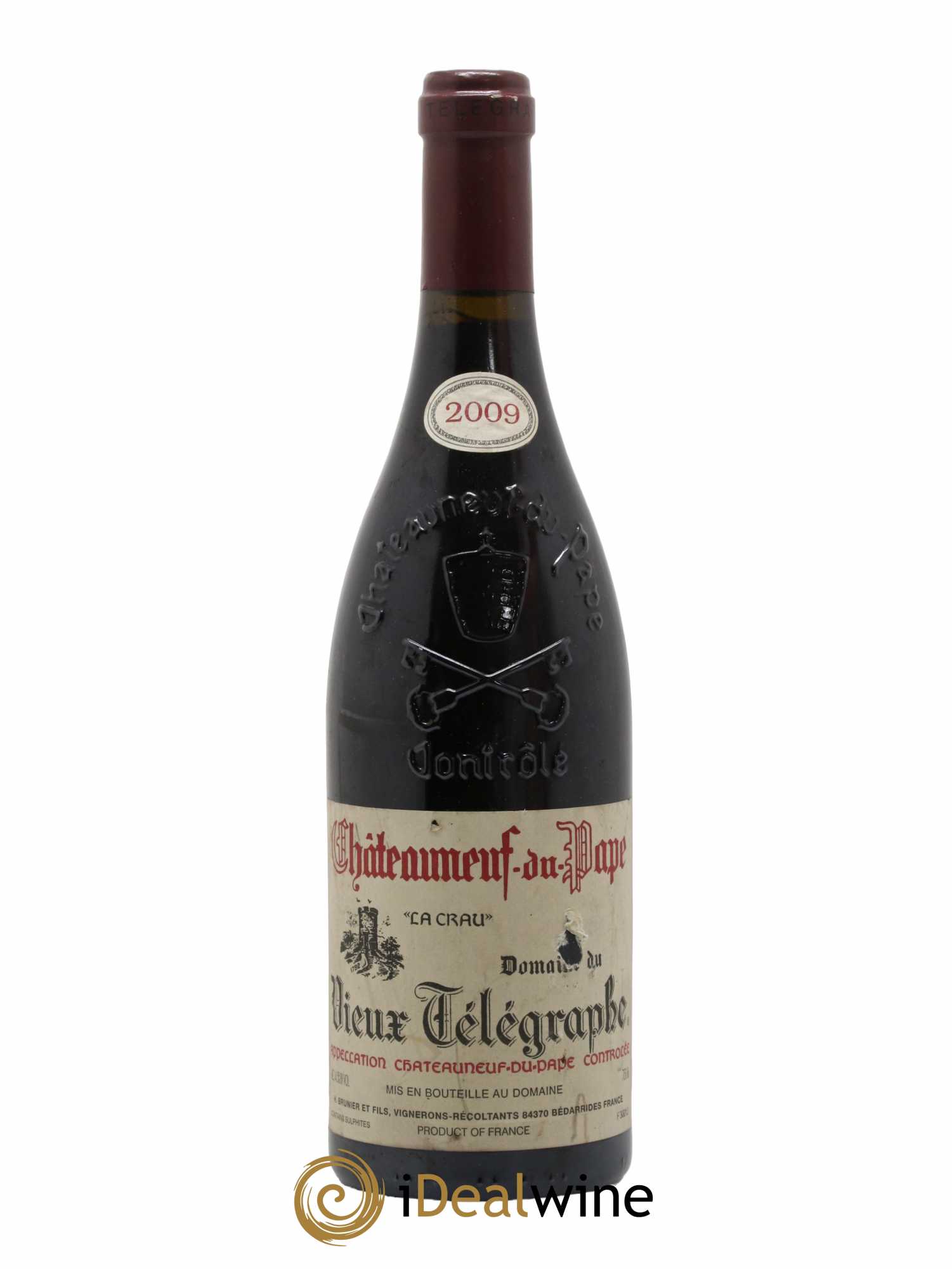 Châteauneuf-du-Pape Vieux Télégraphe (Domaine du) Vignobles Brunier 2009 - Lot de 1 bouteille - 0