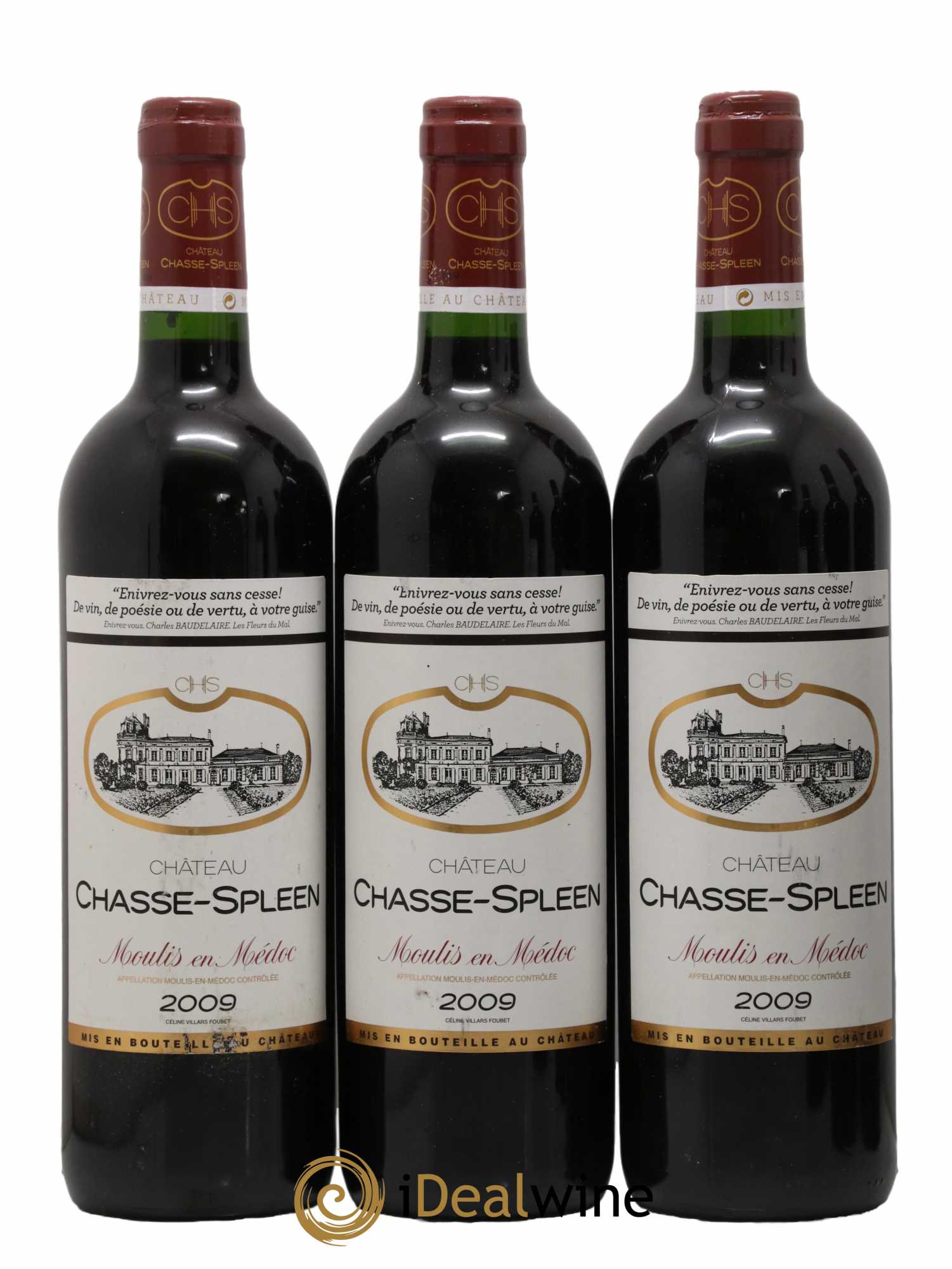 Château Chasse Spleen 2009 - Lot de 6 bouteilles - 1