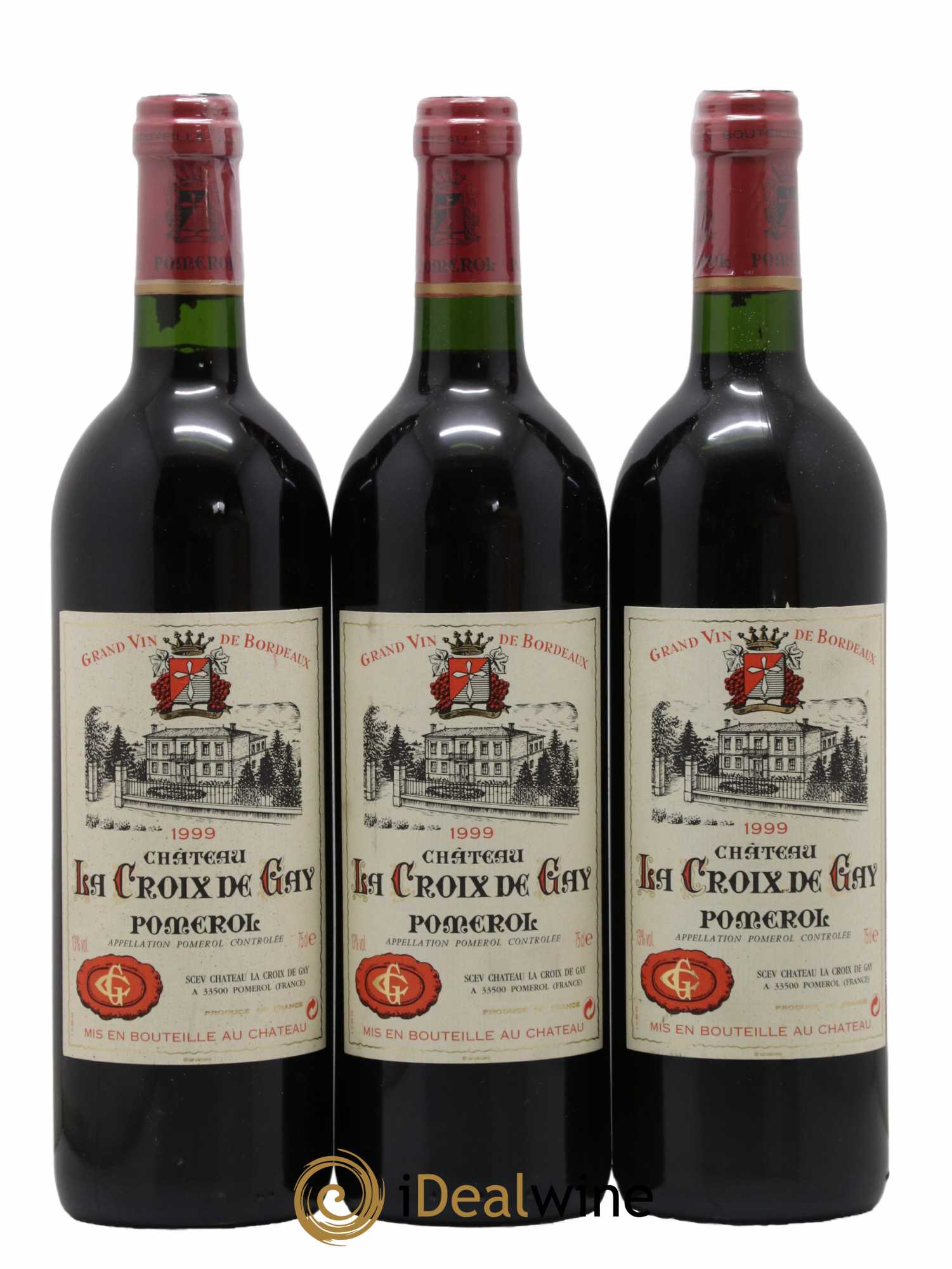 Château la Croix de Gay 1999 - Lot of 3 bottles - 0