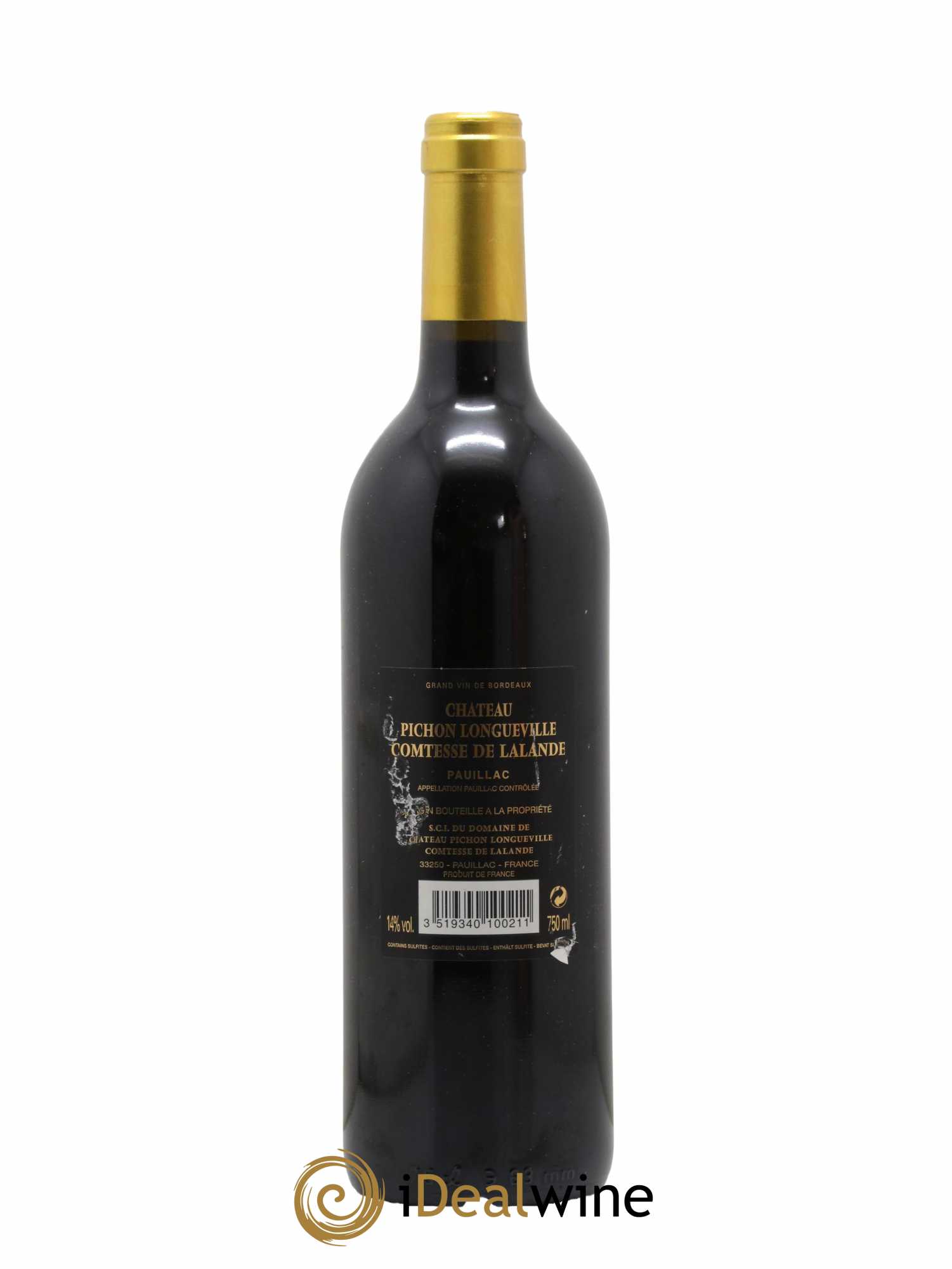 Château Pichon Longueville Comtesse de Lalande 2ème Grand Cru Classé 2010 - Lot de 1 bouteille - 1