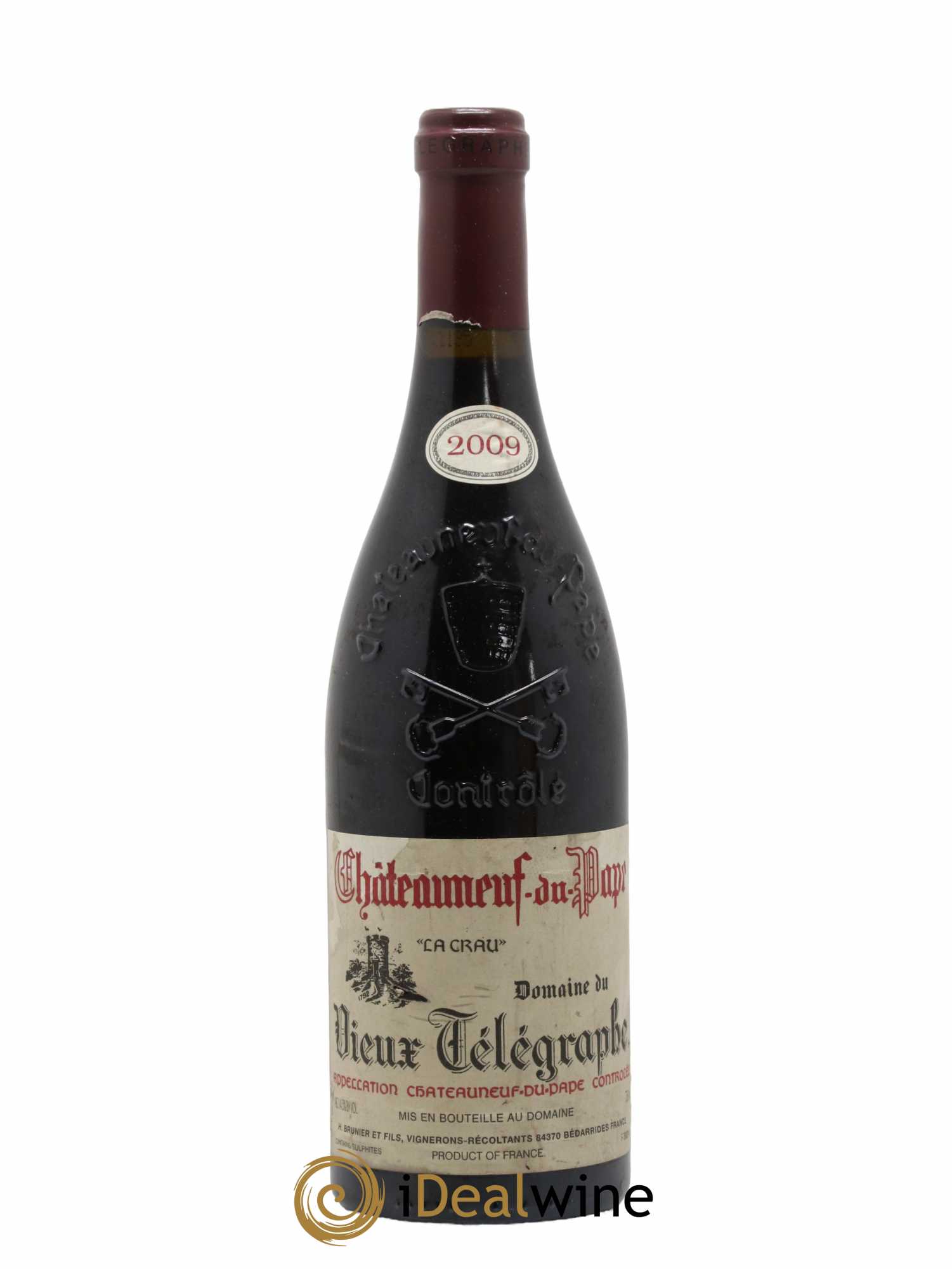 Châteauneuf-du-Pape Vieux Télégraphe (Domaine du) Vignobles Brunier 2009 - Lot de 1 bouteille - 0