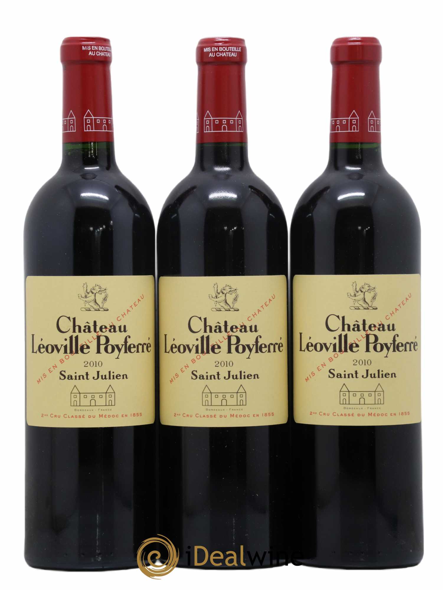 Château Léoville Poyferré 2ème Grand Cru Classé 2010 - Lot de 3 bouteilles - 0