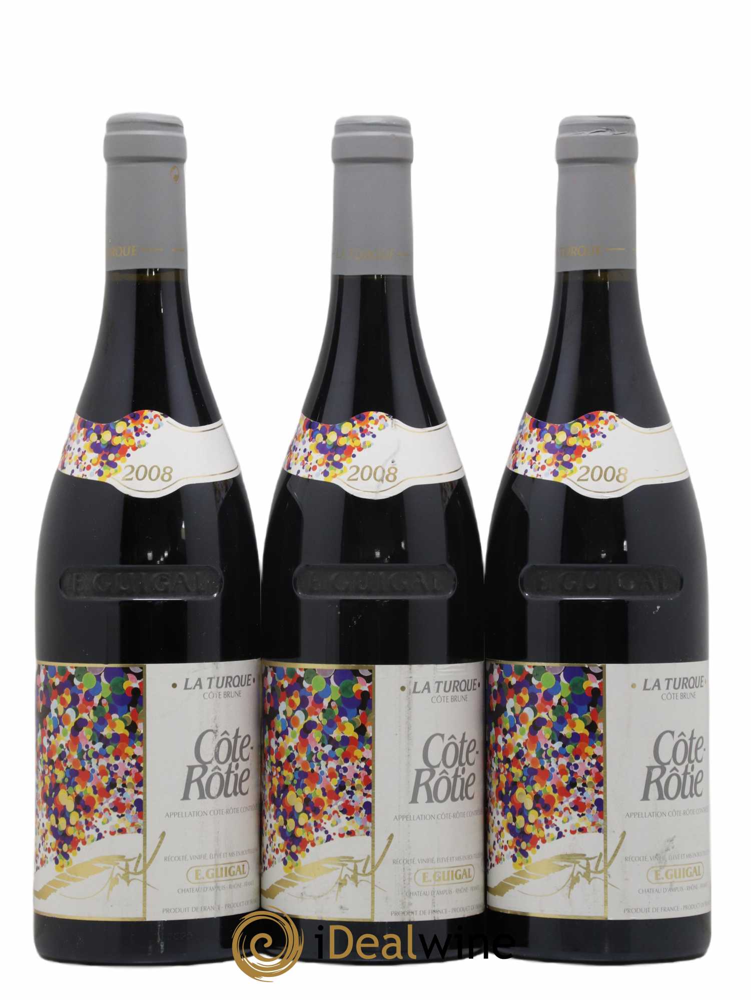 Côte-Rôtie La Turque Guigal 2008 - Lot of 3 bottles - 0