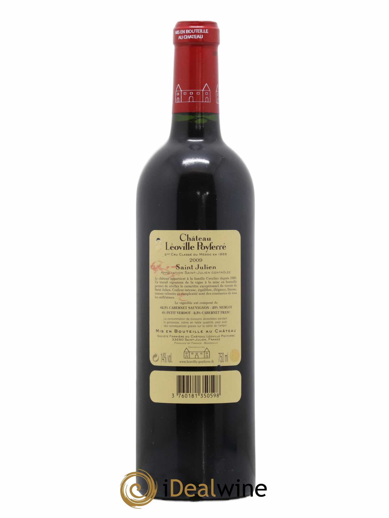 Château Léoville Poyferré 2ème Grand Cru Classé 2009 - Lot of 1 bottle - 1