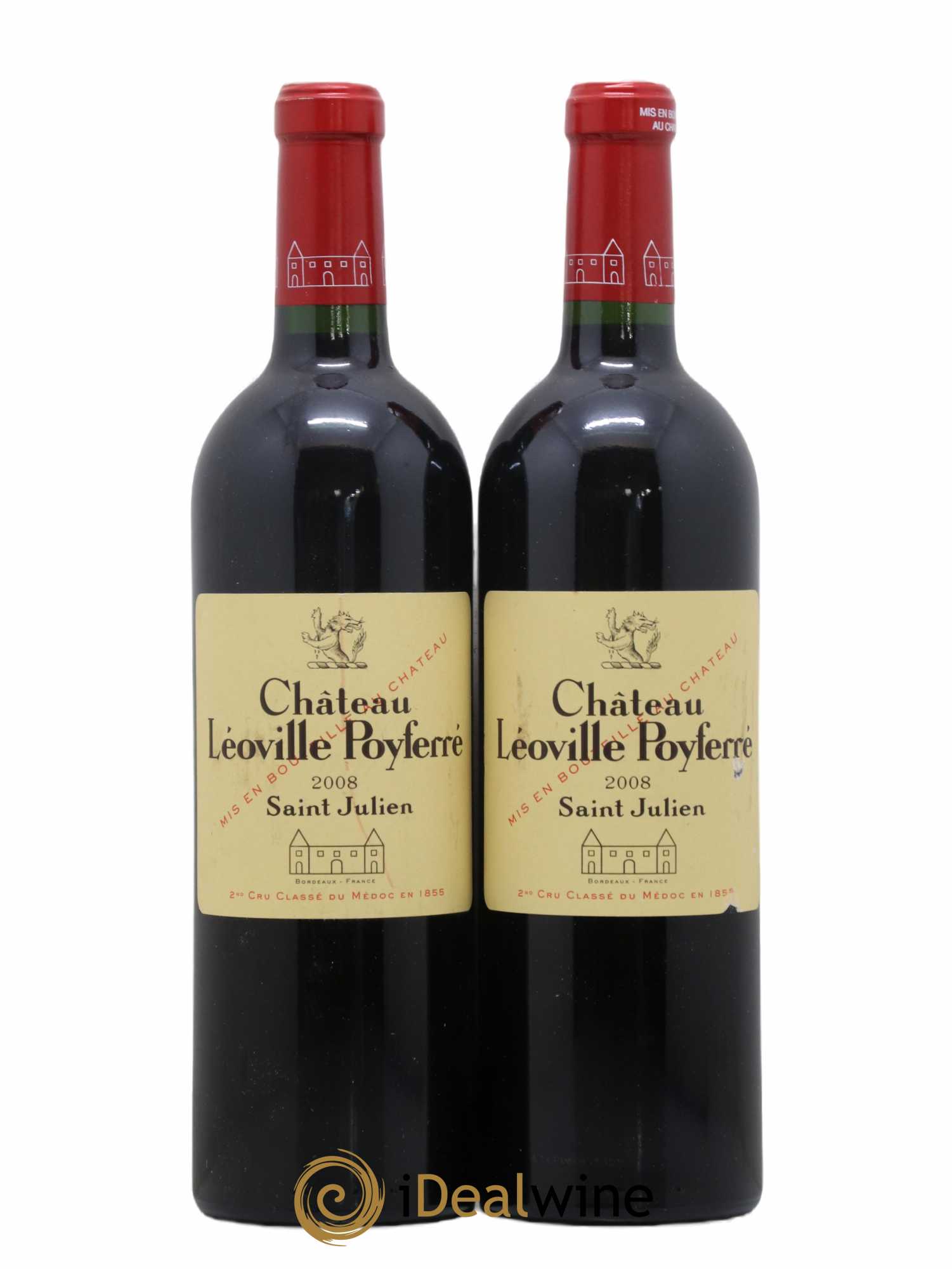 Château Léoville Poyferré 2ème Grand Cru Classé 2008 - Lot of 2 bottles - 0