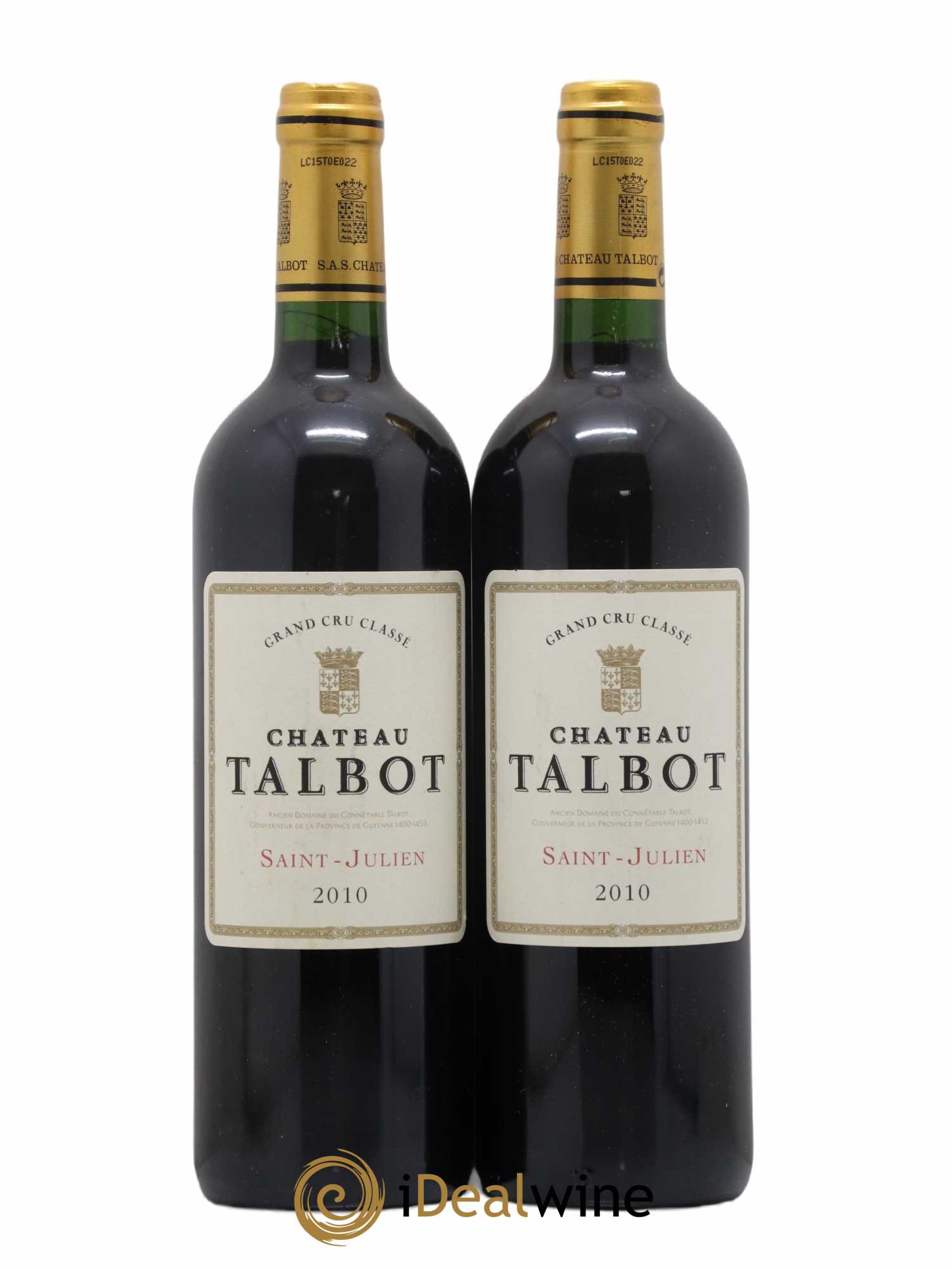 Château Talbot 4ème Grand Cru Classé 2010 - Lot de 2 bouteilles - 0