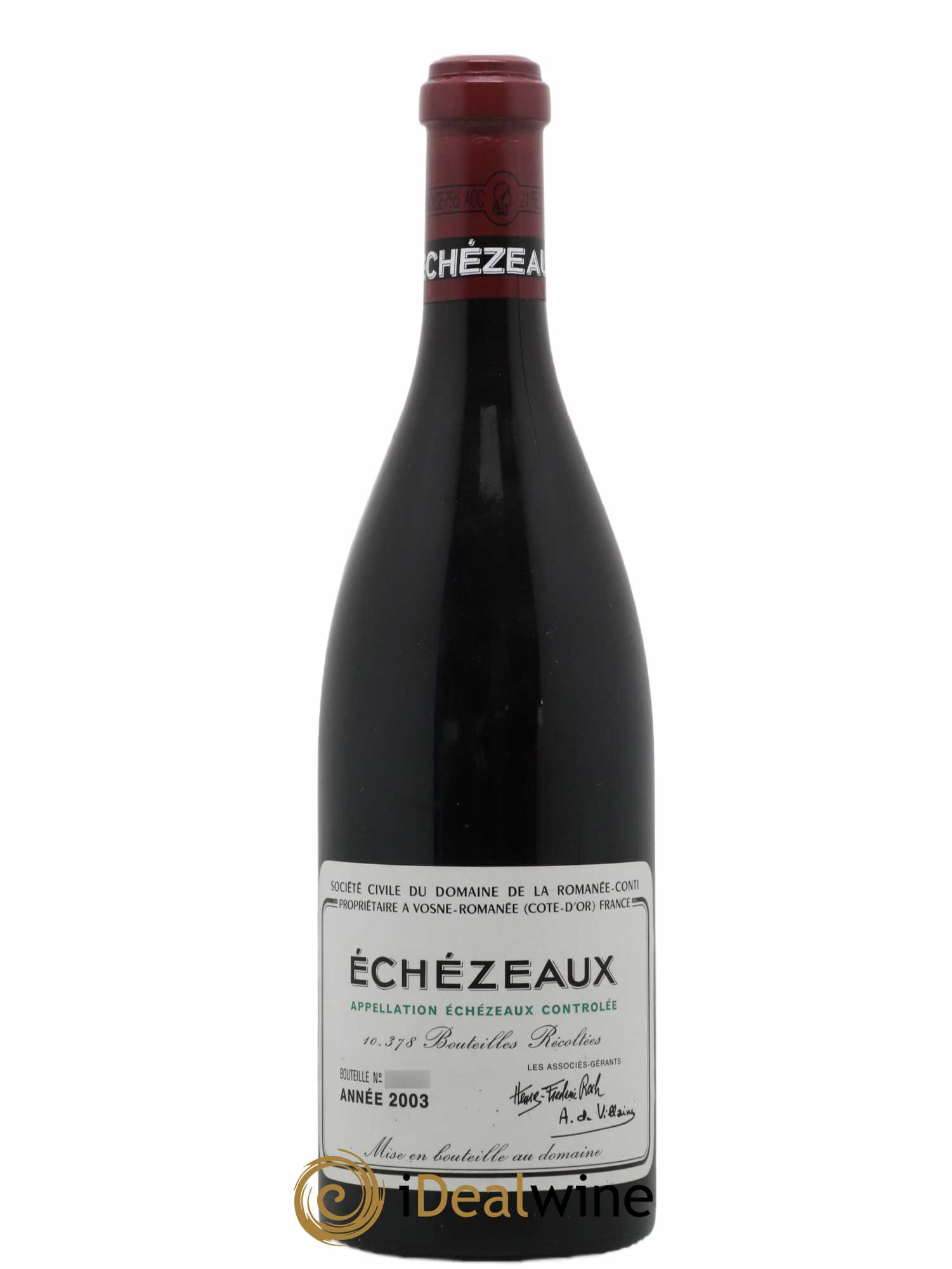 Echezeaux Grand Cru Domaine de la Romanée-Conti 2003 - Lot de 1 bouteille - 0