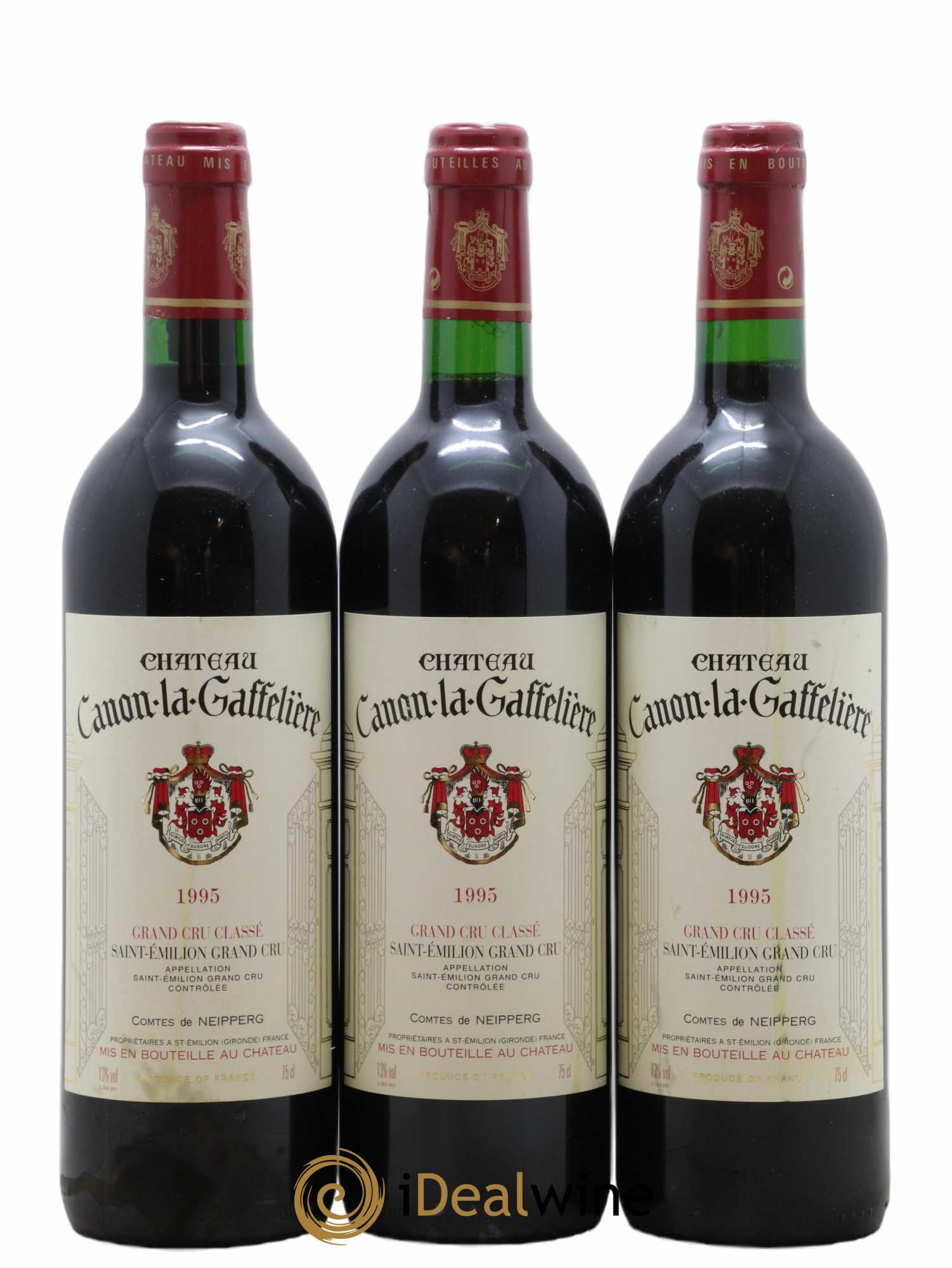 Château Canon la Gaffelière 1er Grand Cru Classé B 1995 - Lot de 3 bouteilles - 0
