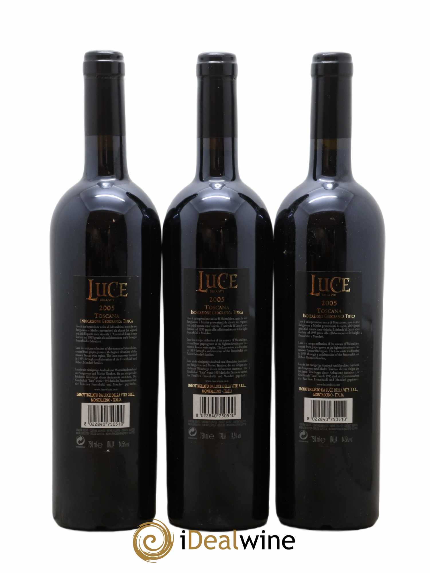 Toscana IGT Luce Della Vite 2005 - Lot of 3 bottles - 1