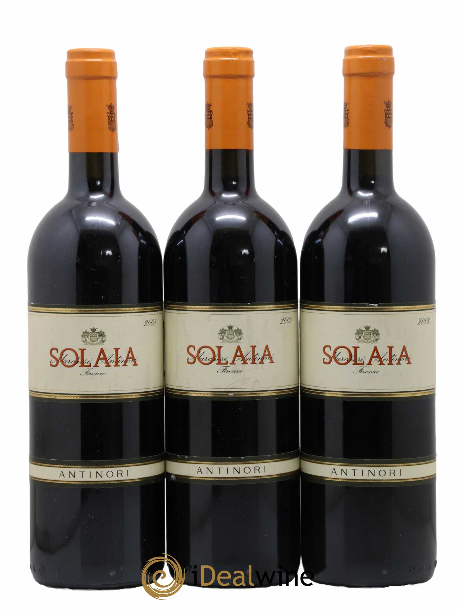 Toscana IGT Solaia Tenuta Tignanello - Marchesi Antinori 2008 - Lot de 3 bouteilles - 0