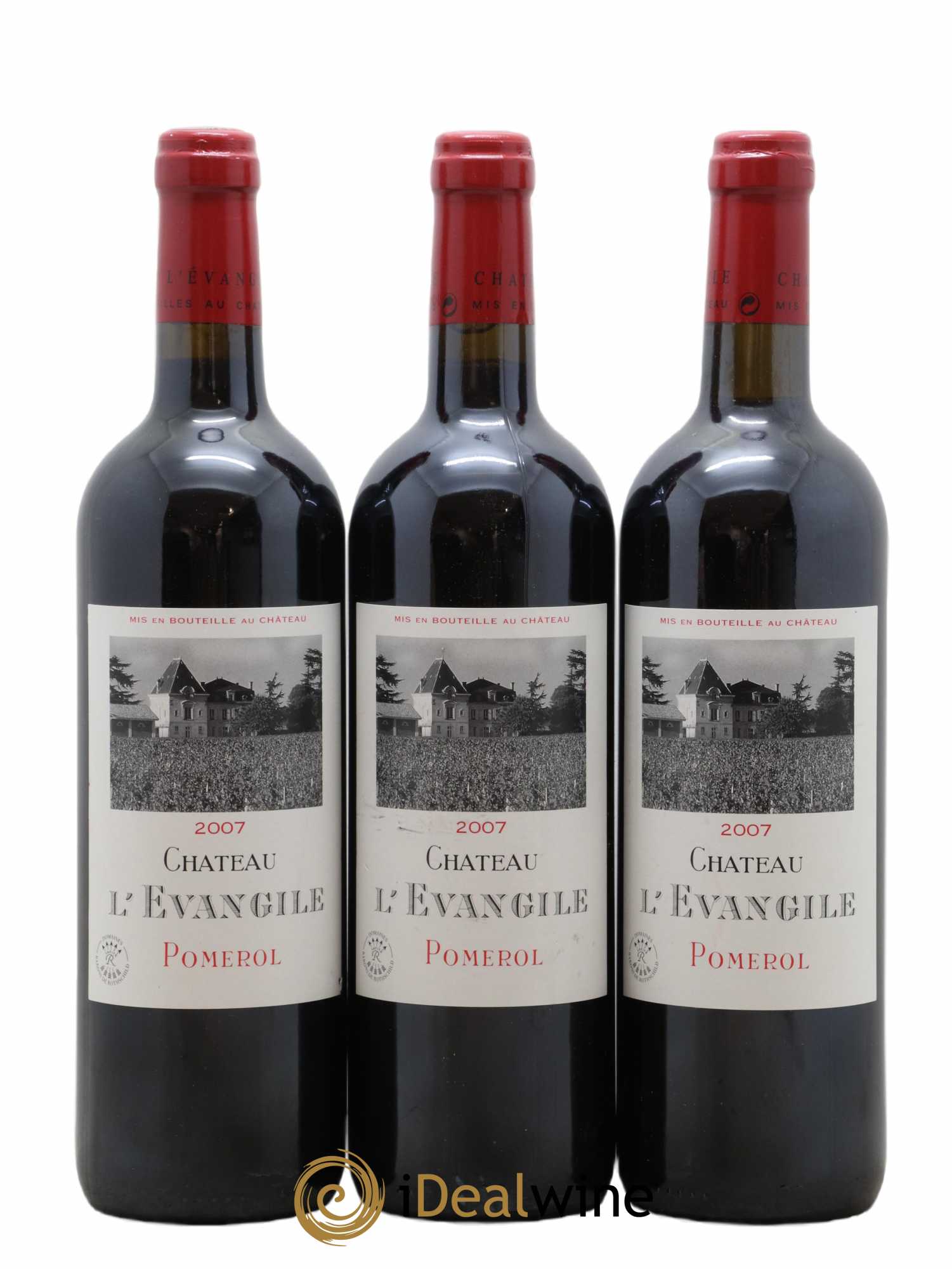 Château l' Évangile 2007 - Lot de 3 bouteilles - 0