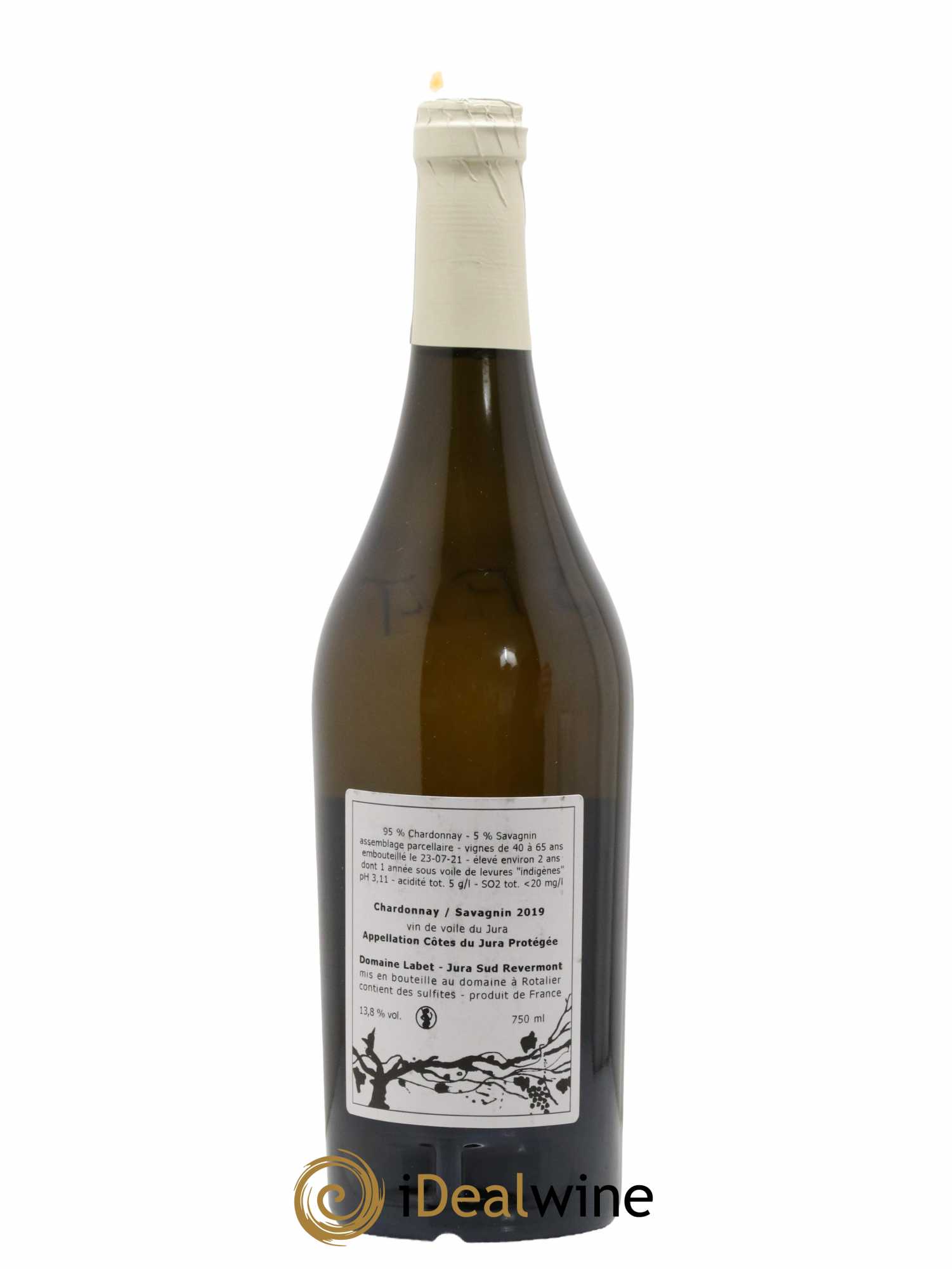 Côtes du Jura Vin de Voile Chardonnay-Savagnin cuvée de garde Romain - Julien  - Charline Labet 2019 - Lot of 1 bottle - 1