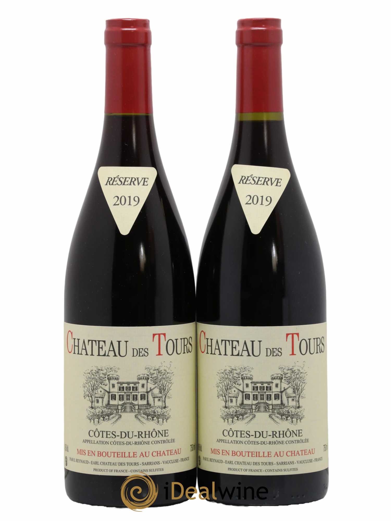 Côtes-du-Rhône Château des Tours Emmanuel Reynaud 2019 - Lot de 2 bouteilles - 0