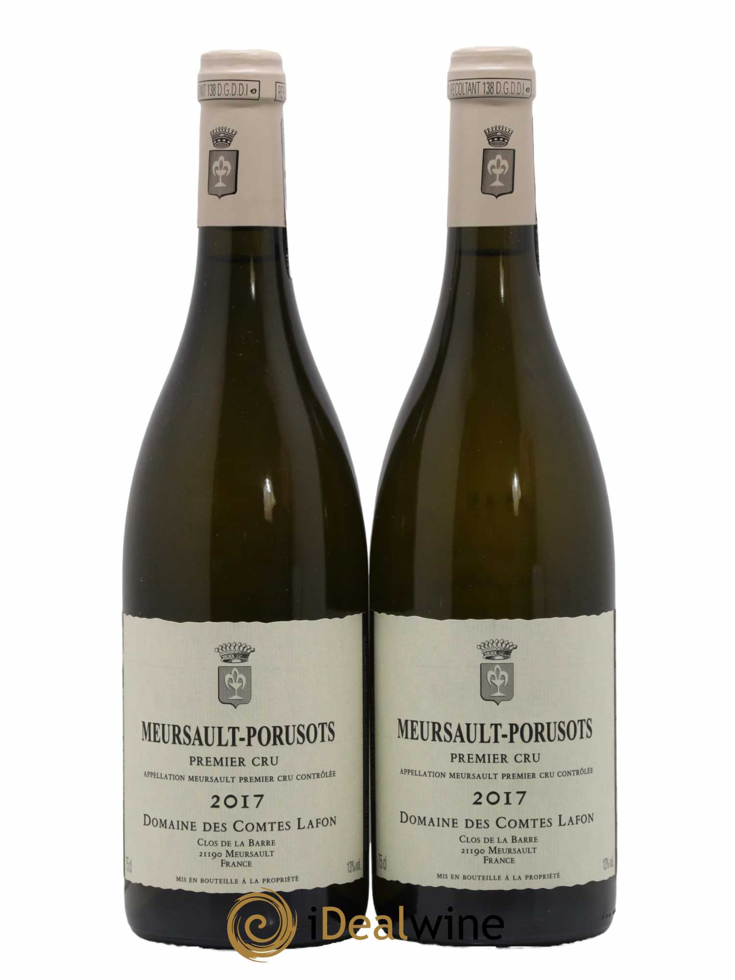 Meursault 1er Cru Porusots Comtes Lafon (Domaine des) 2017 - Lot de 2 bouteilles - 0