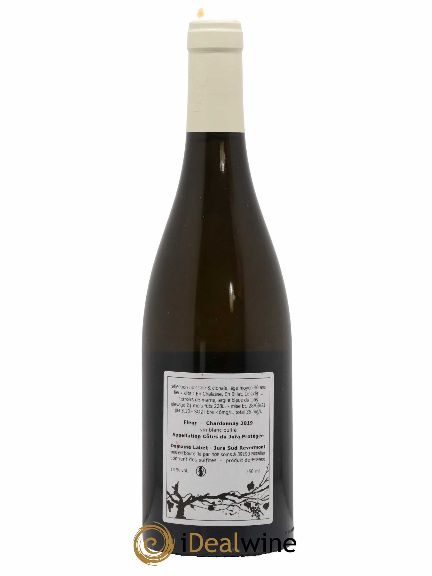 Côtes du Jura Chardonnay Fleur Romain - Julien - Charline Labet 2019 - Lot de 1 bouteille - 1