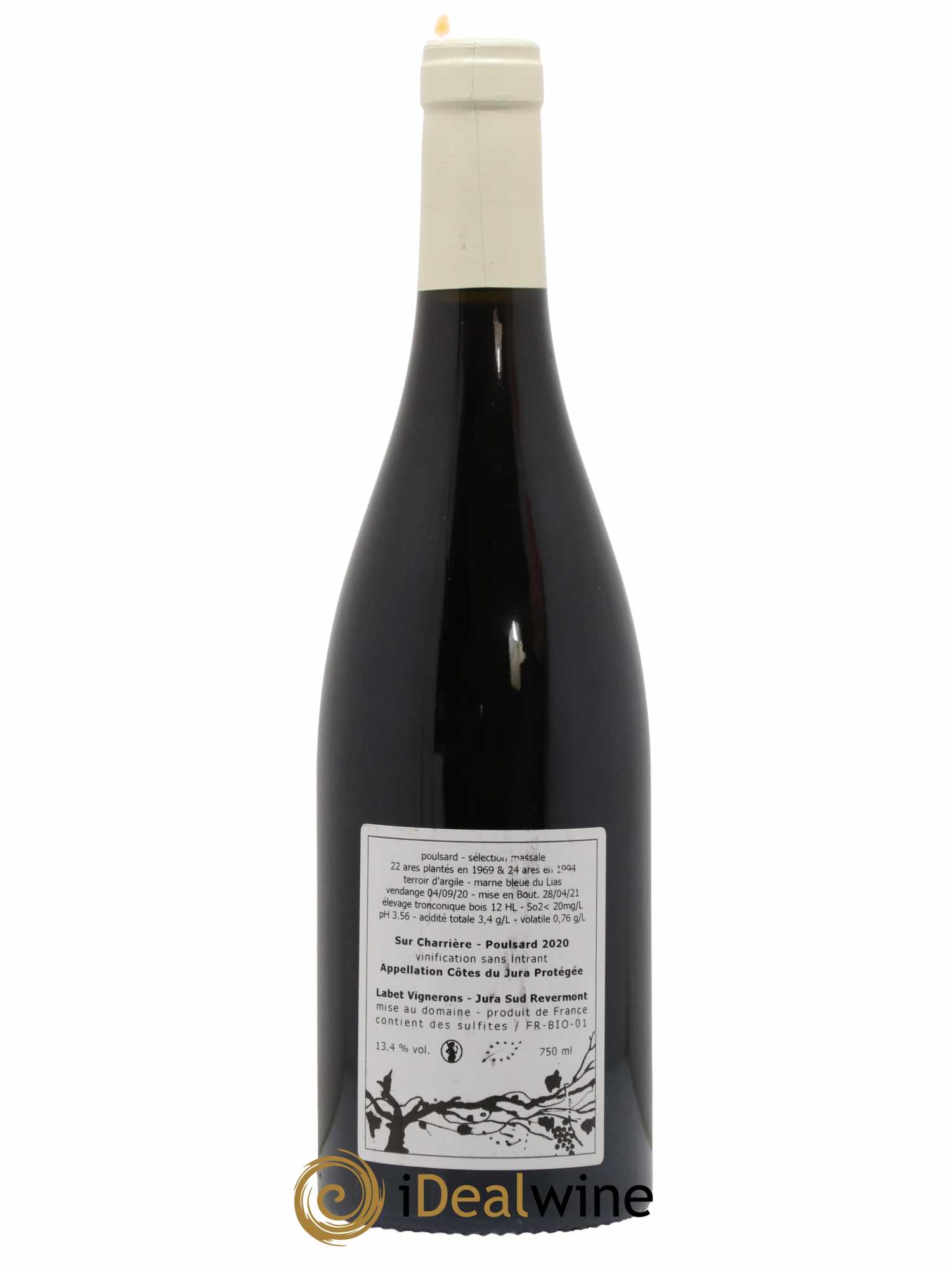Côtes du Jura Poulsard Sur Charrière Romain - Julien - Charline Labet 2020 - Lot de 1 bouteille - 1