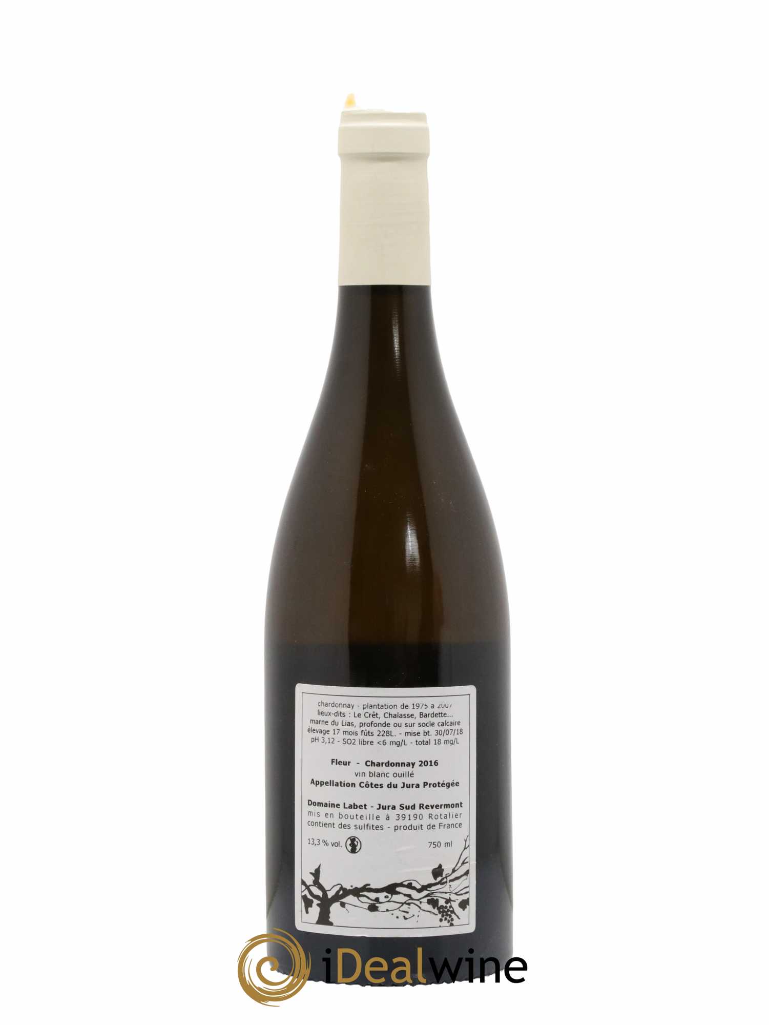Côtes du Jura Chardonnay Fleur Romain - Julien - Charline Labet 2016 - Lot de 1 bouteille - 1