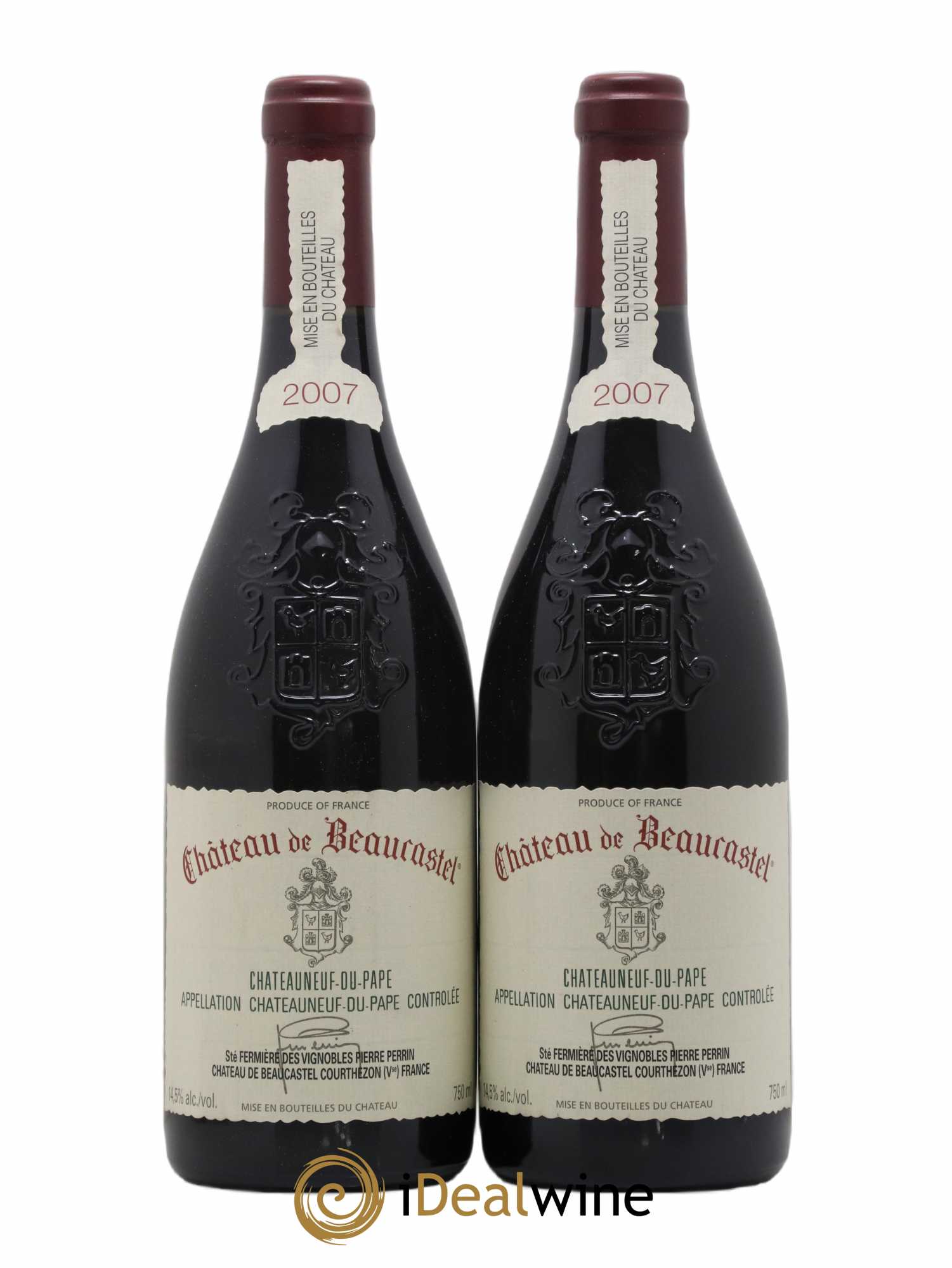 Châteauneuf-du-Pape Château de Beaucastel Famille Perrin 2007 - Lot de 2 bouteilles - 0