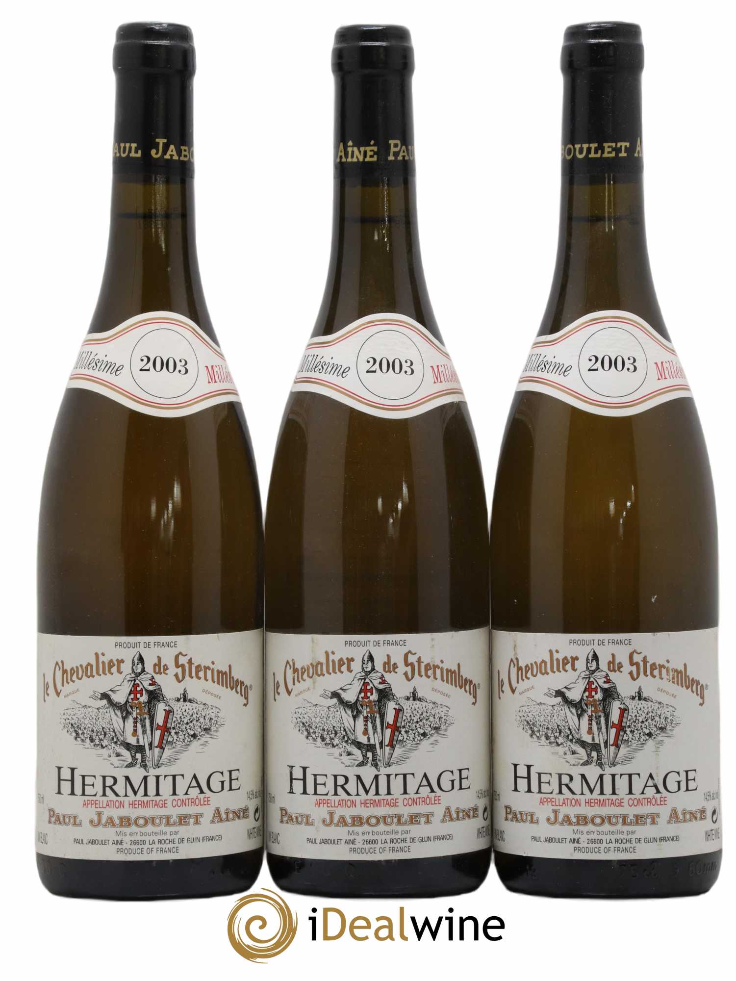 Hermitage Chevalier de Sterimberg Paul Jaboulet Ainé 2003 - Lot de 3 bouteilles - 0