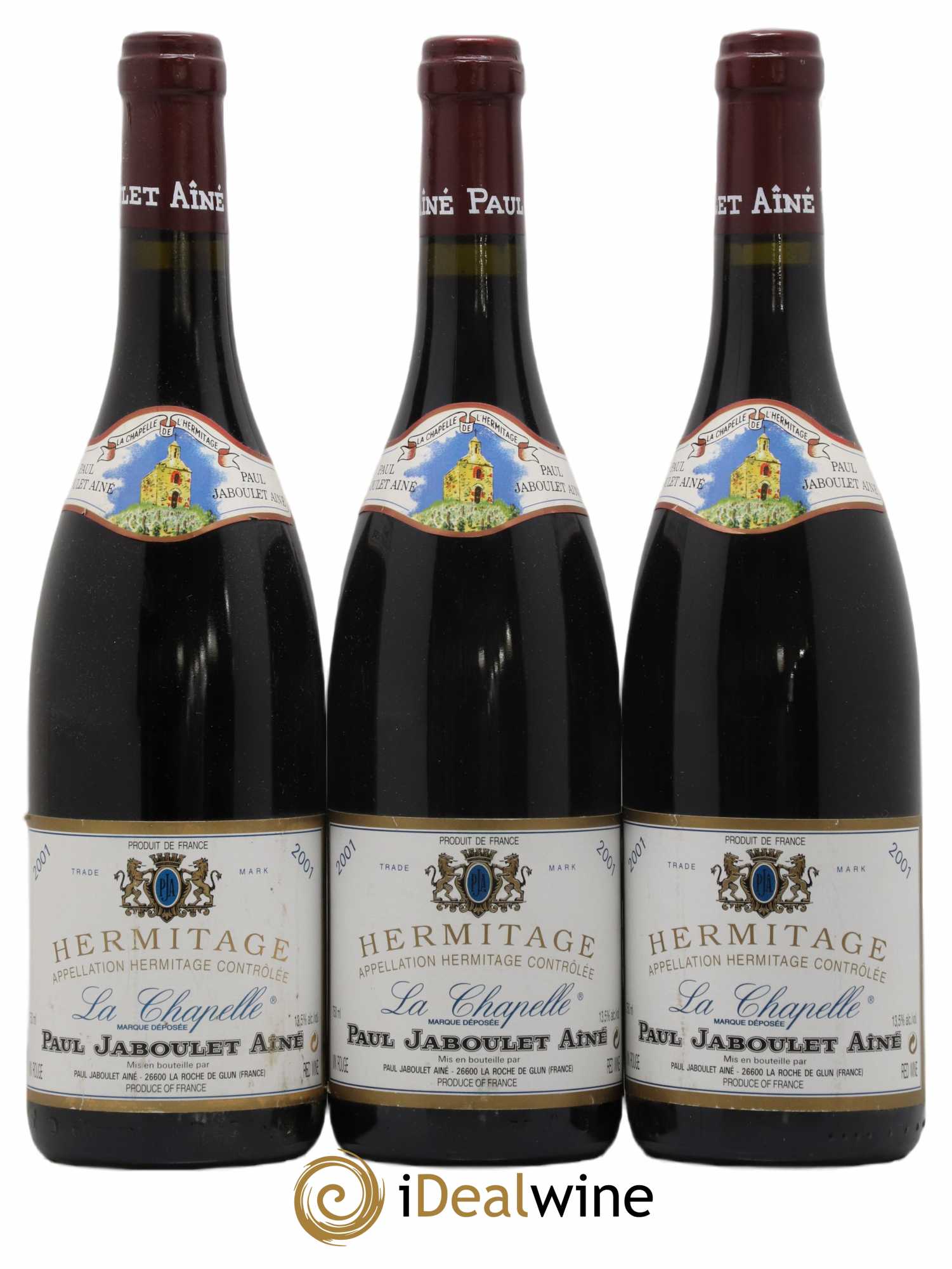 Hermitage La Chapelle Paul Jaboulet Ainé 2001 - Lot de 3 bouteilles - 0