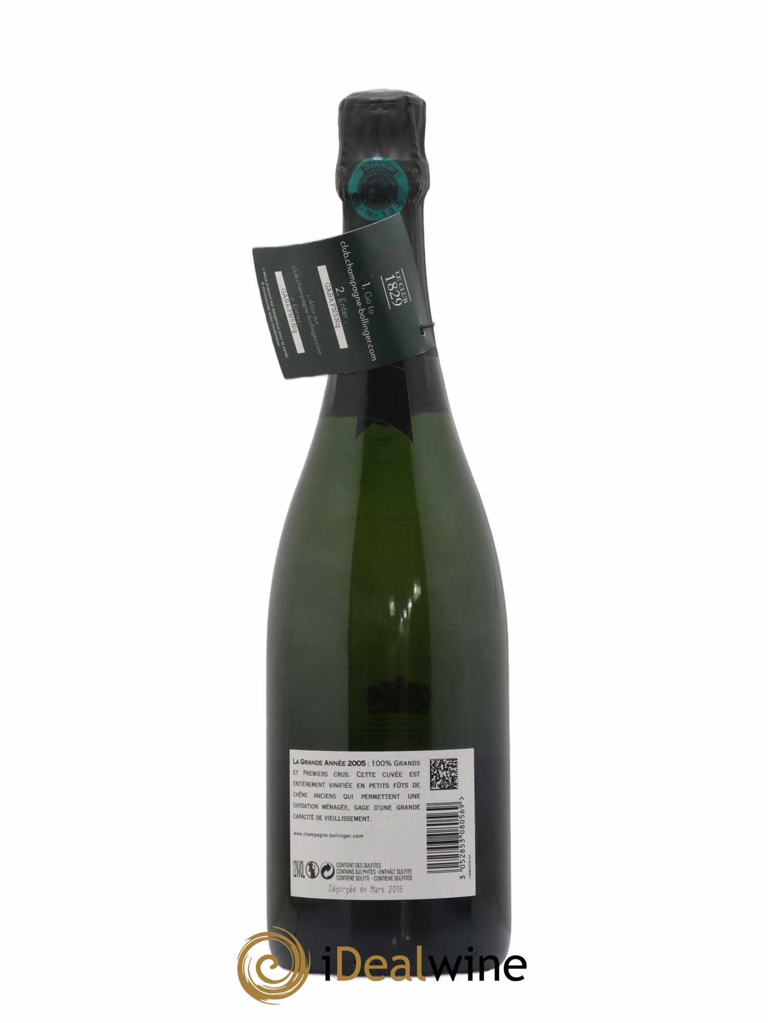 La Grande Année Brut Bollinger 2005 - Lot de 1 bouteille - 1