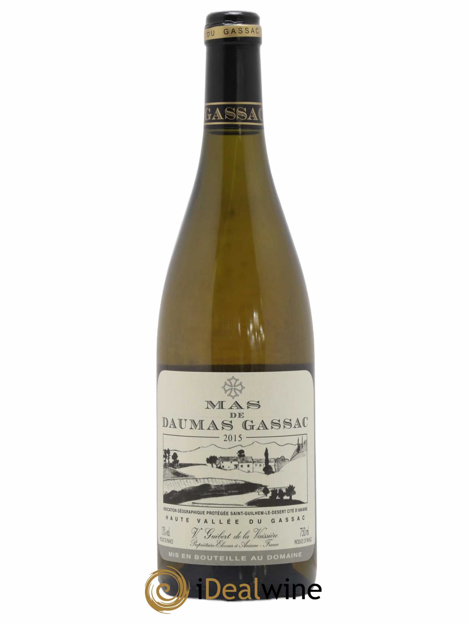 Saint-Guilhem-le-Désert - Cité d'Aniane Mas Daumas Gassac Famille Guibert de La Vaissière 2015 - Lot de 1 bouteille - 0
