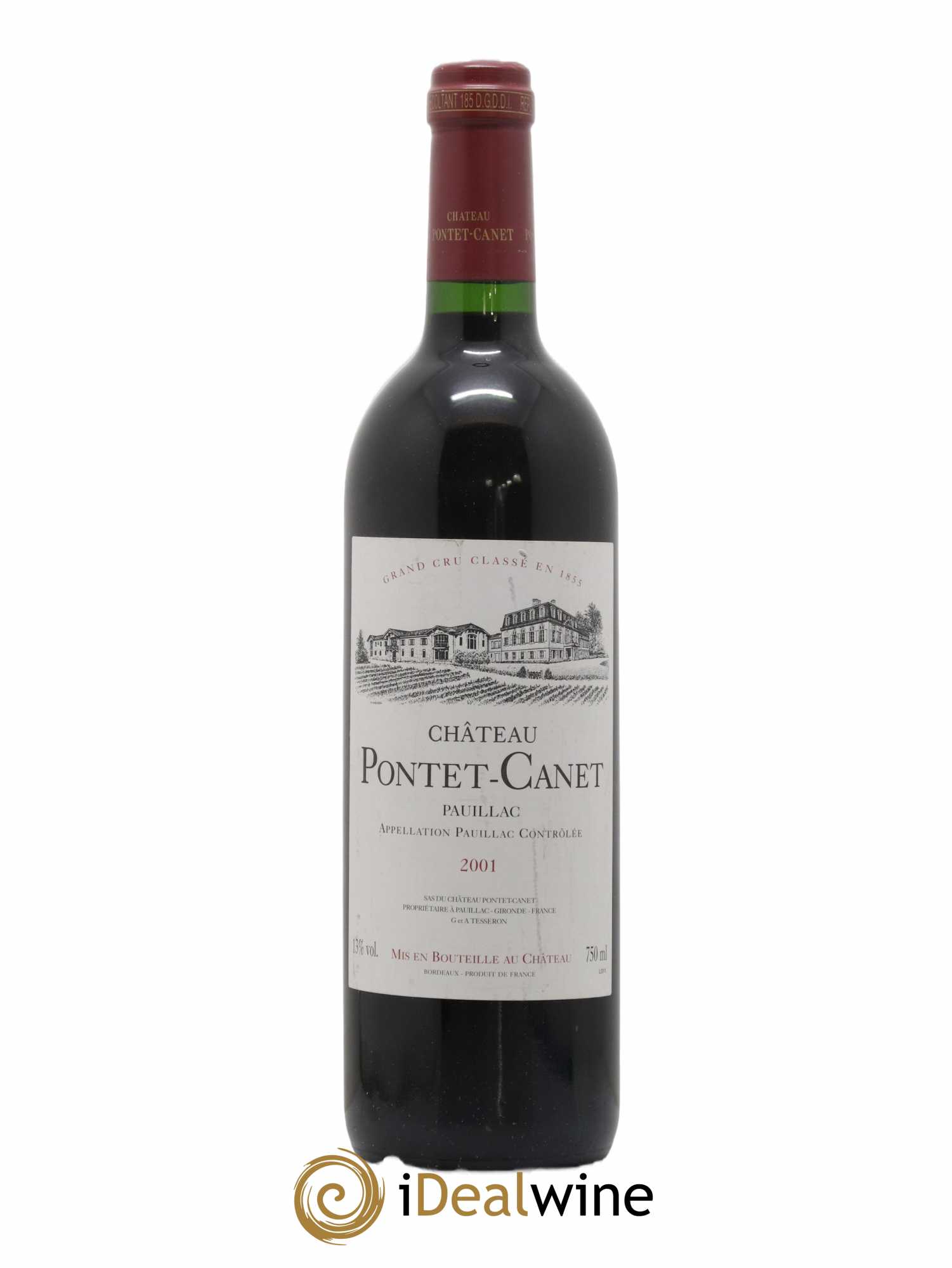 Château Pontet Canet 5ème Grand Cru Classé 2001 - Lot de 1 bouteille - 0
