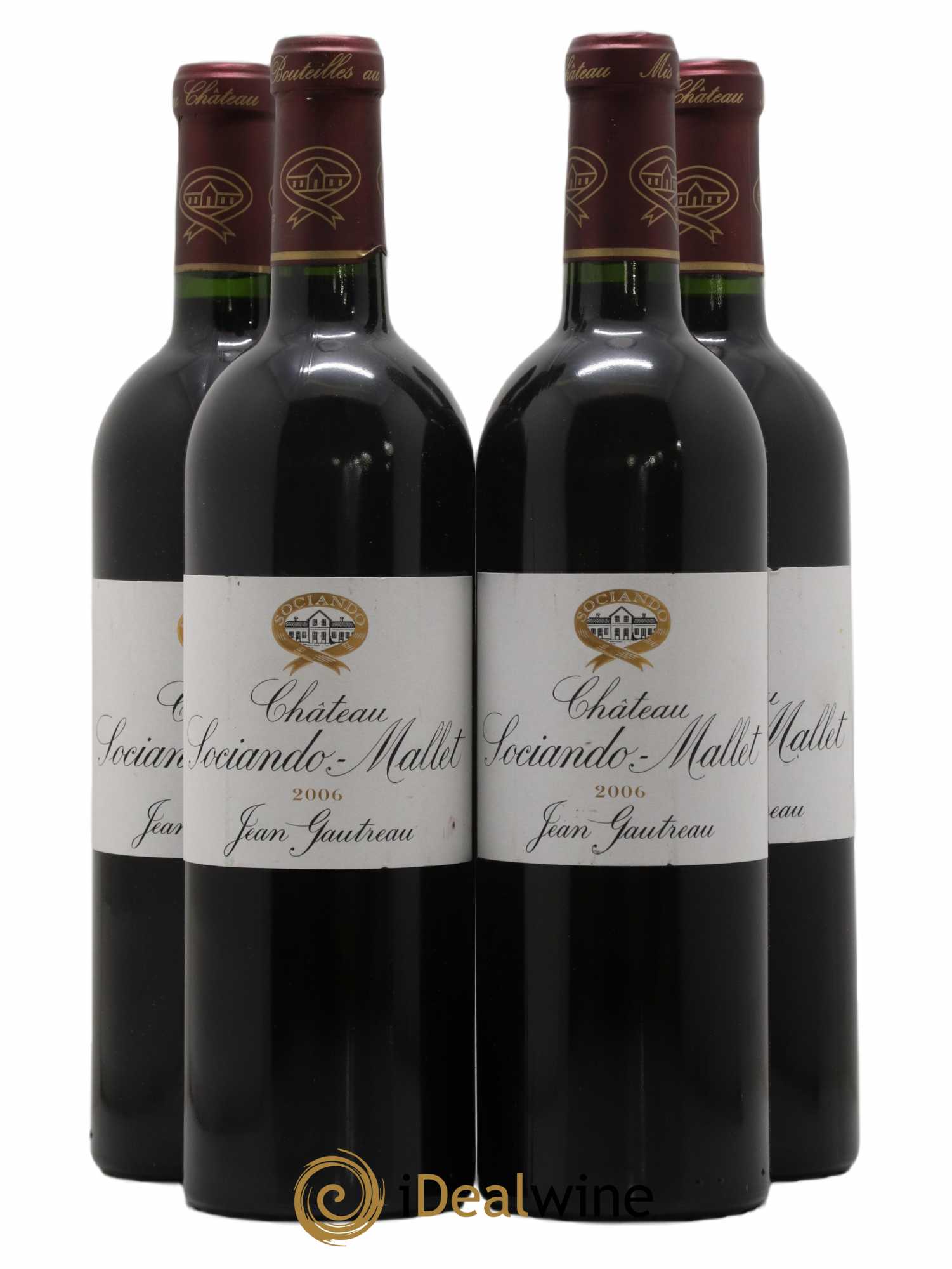 Château Sociando Mallet 2006 - Lot de 4 bouteilles - 0