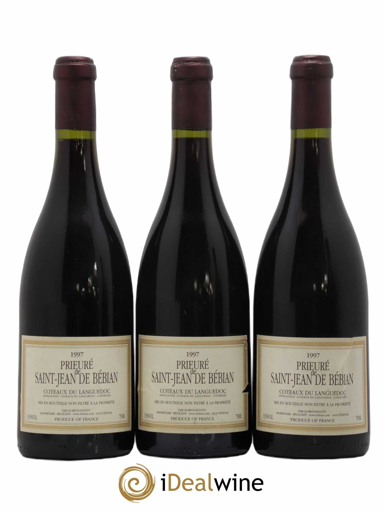Languedoc Prieuré St-Jean de Bébian 1997 - Lot de 3 bouteilles - 0