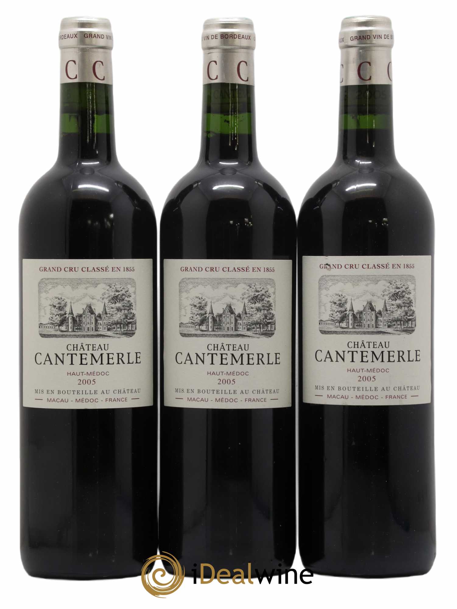 Château Cantemerle 5ème Grand Cru Classé 2005 - Lot de 3 bouteilles - 0