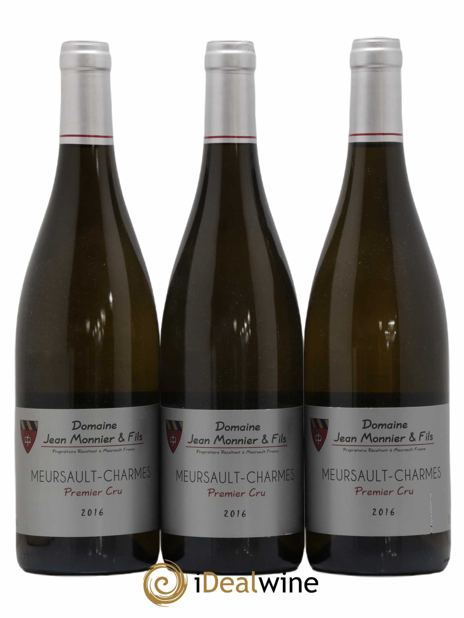 Meursault 1er Cru Charmes Jean Monnier & Fils 2016 - Lot de 3 bouteilles - 0