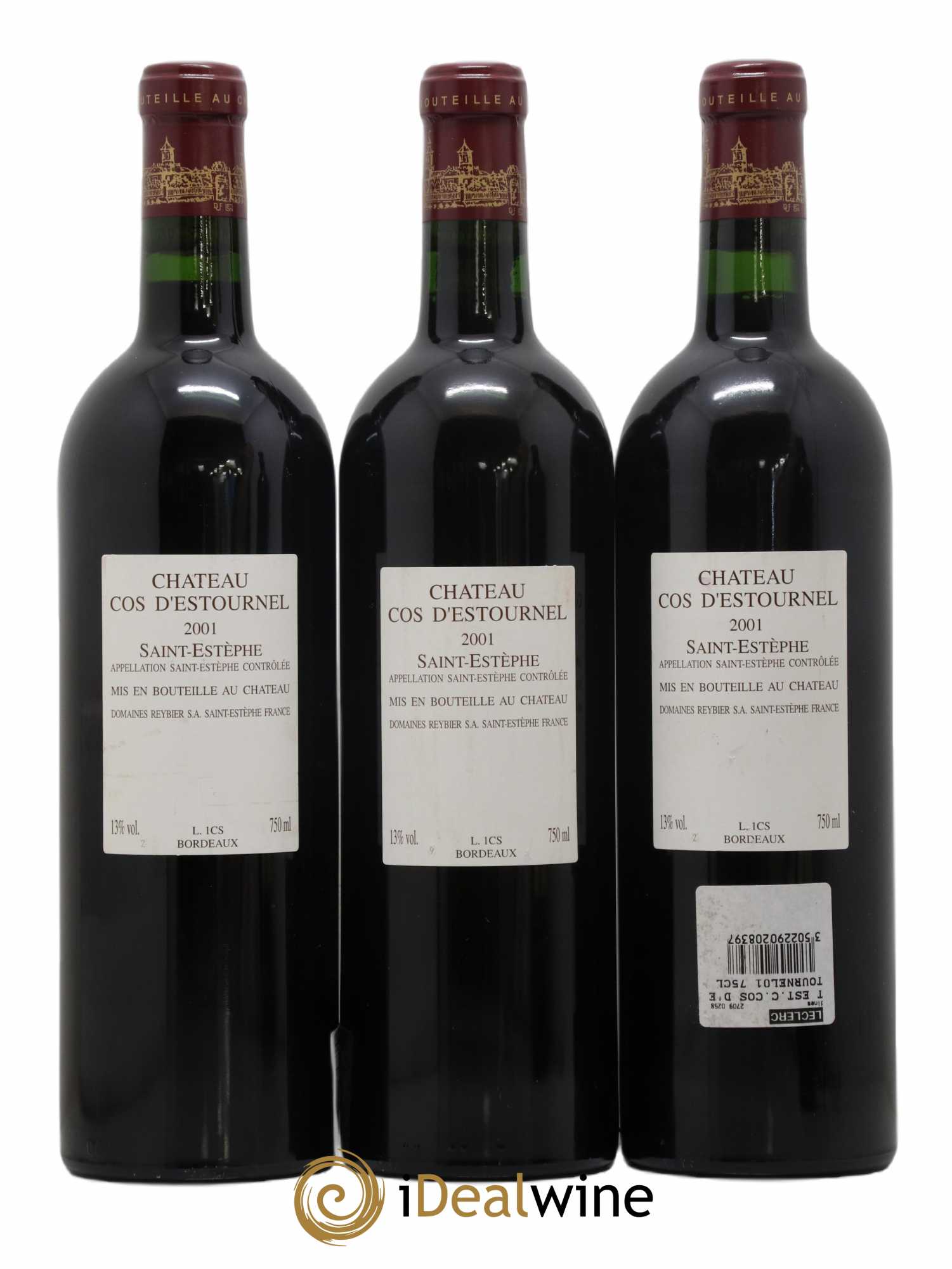 Cos d'Estournel 2ème Grand Cru Classé 2001 - Lot of 3 bottles - 1